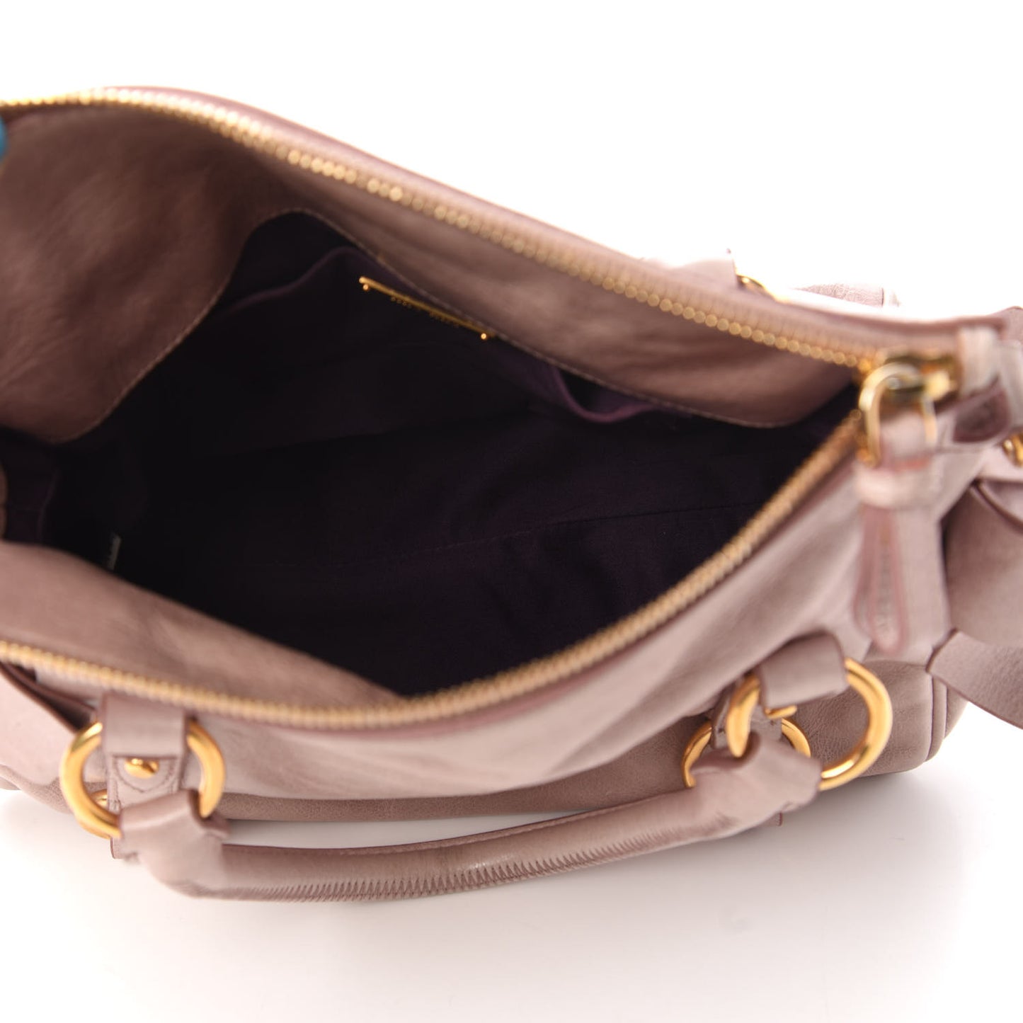 Vitello Lux Mini Bow Bag Mughetto