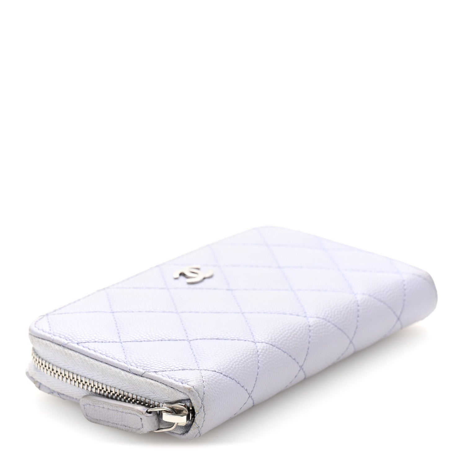 Chanel Caviar Quilted Medium Zip Around Wallet Light Purple 4 of 10