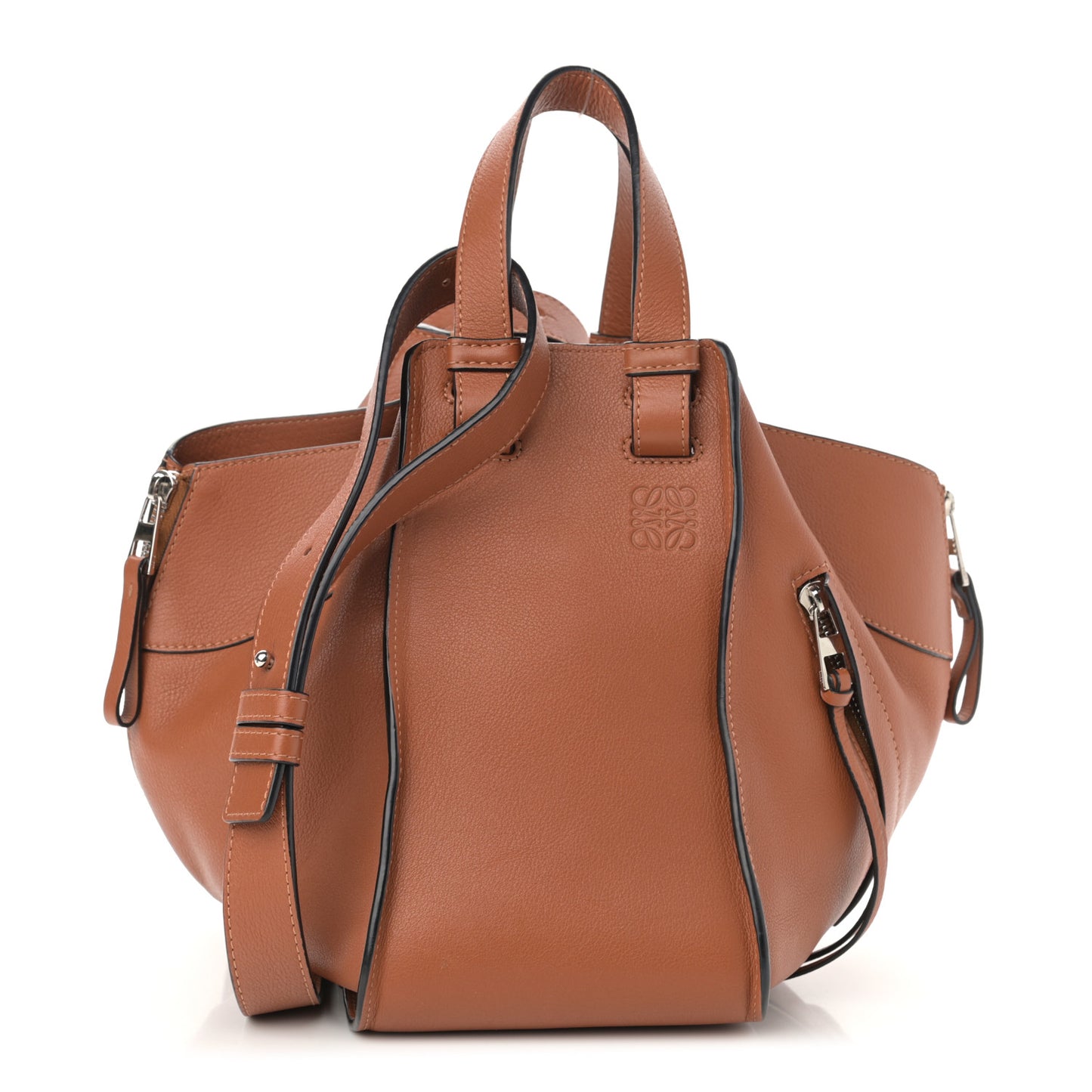 Calfskin Small Hammock Shoulder Bag Tan