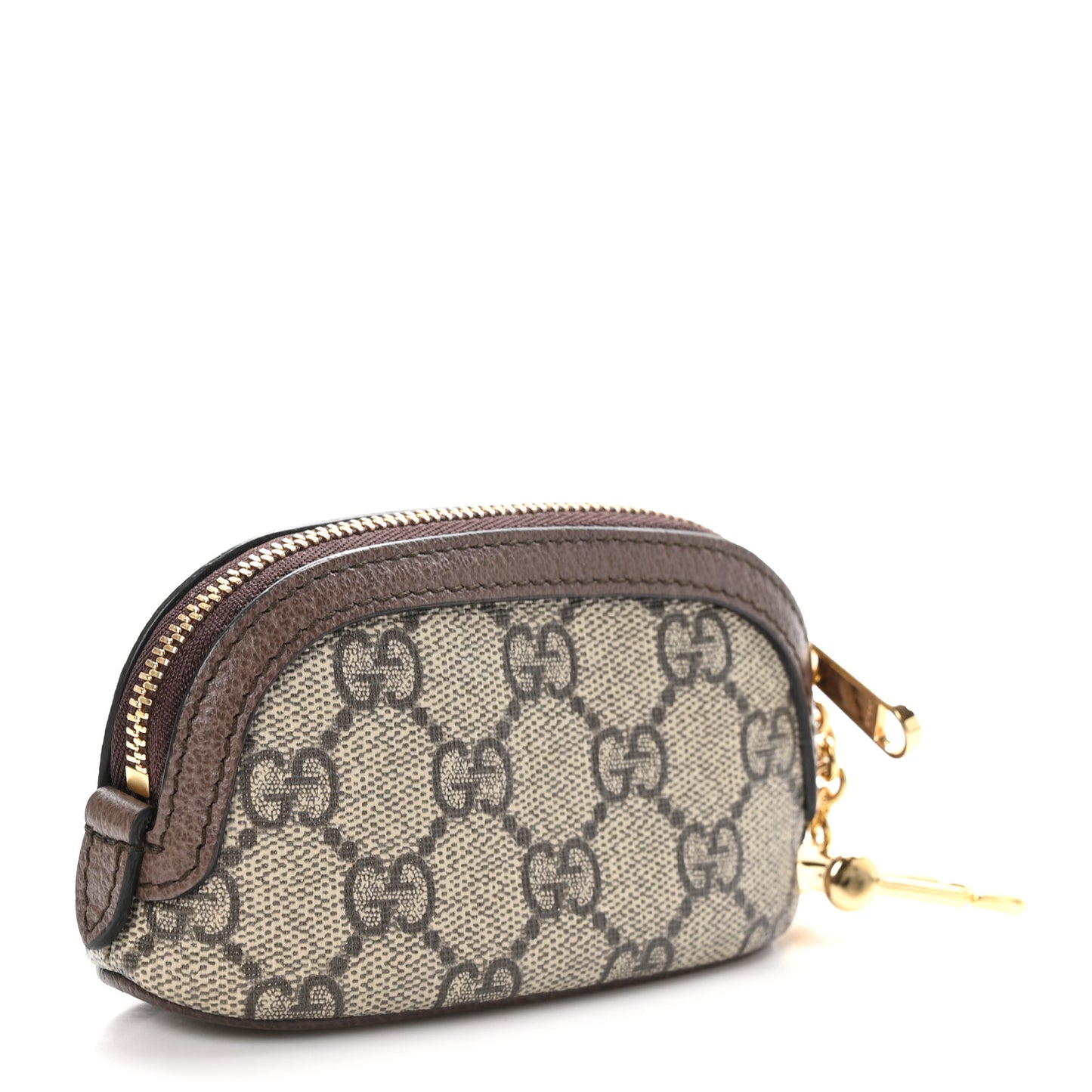 GG Supreme Monogram Web Ophidia Dome Key Pouch Beige New Acero