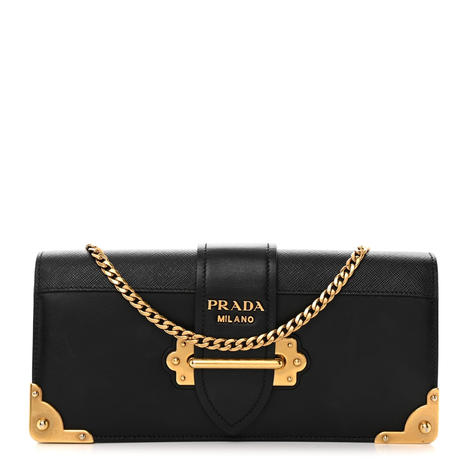 Prada City Calf Cahier Pochette Black 1 of 11