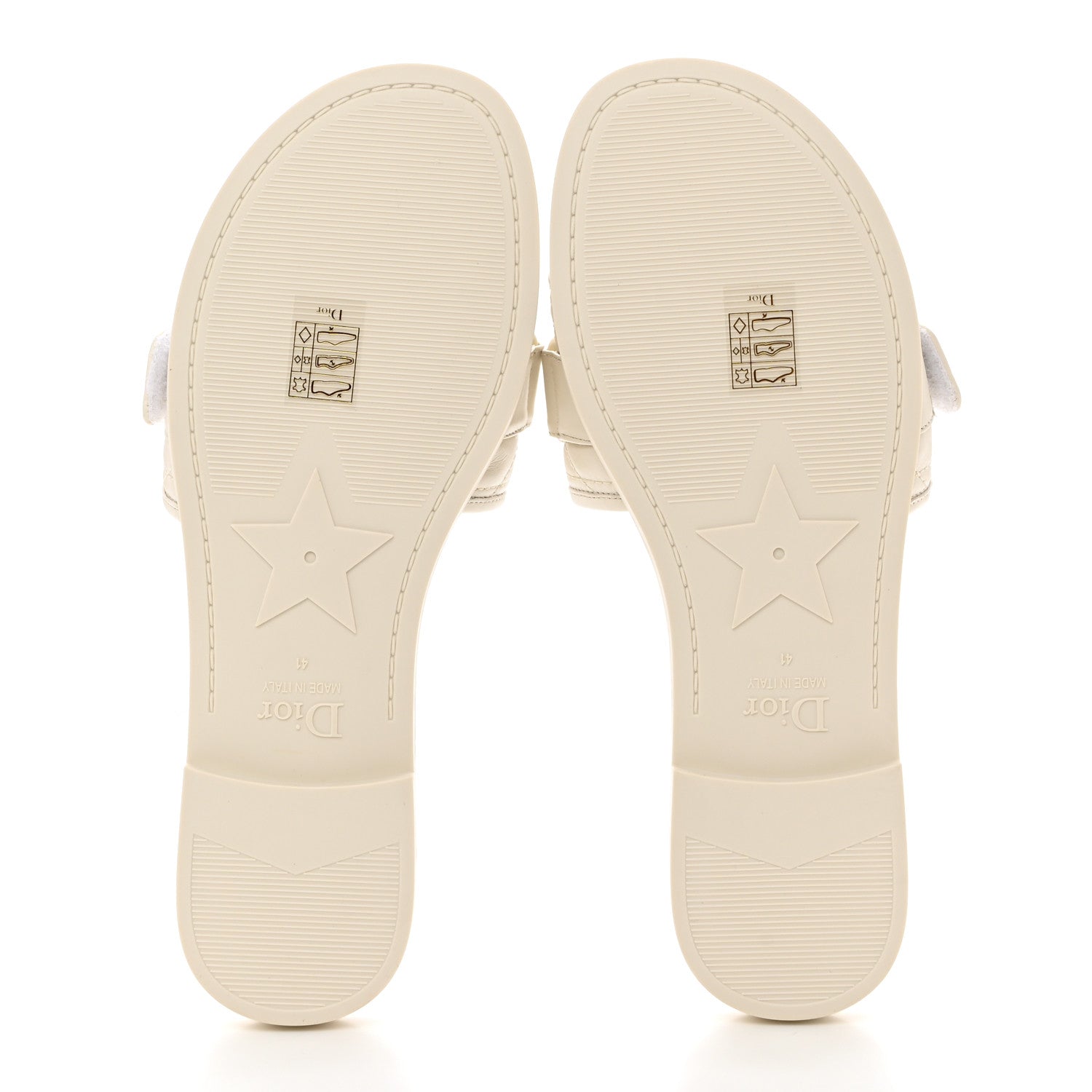 Christian Dior Rubber Macrocannage Dio(r)evolution Slide Sandals 41 Off White 8 of 8