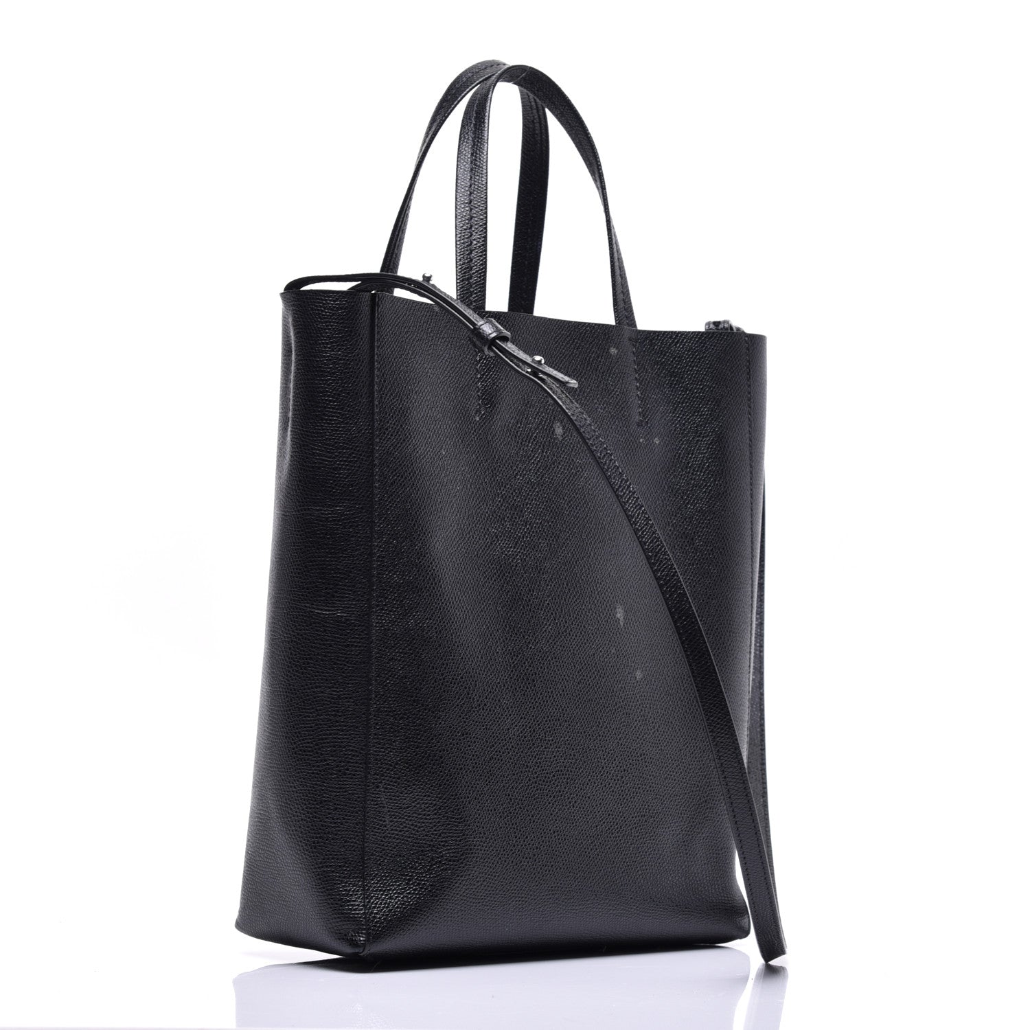 Celine Grained Calfskin Small Vertical Cabas Black 4 of 10