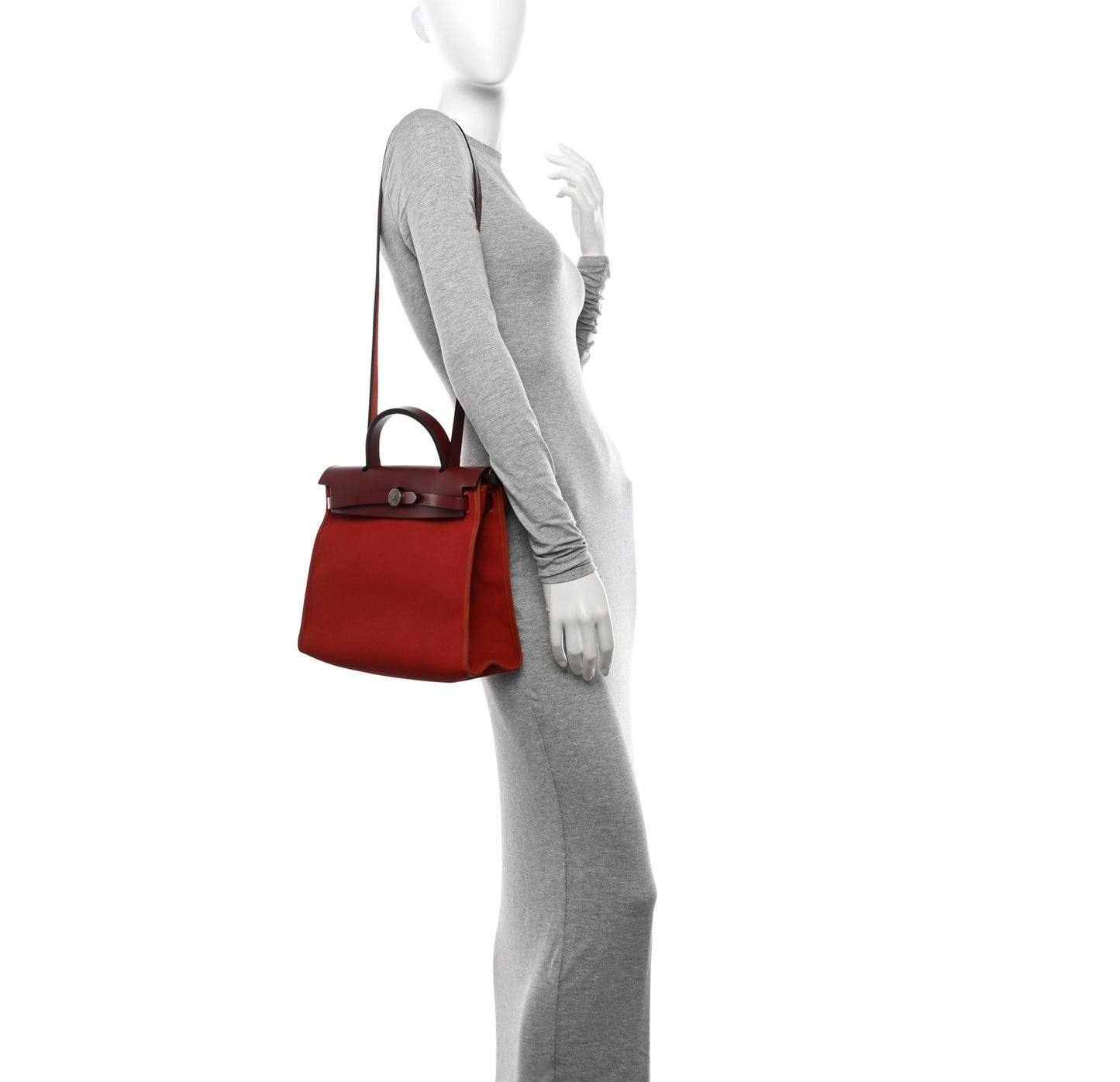 Vache Hunter Toile Herbag Zip 31 PM Rouge H Brique