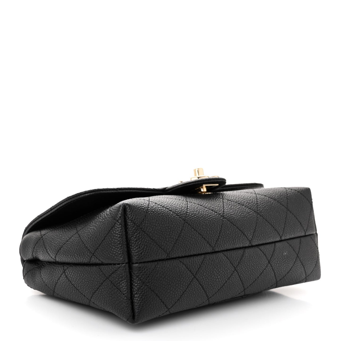 Caviar Quilted Small City Walk Flap Black