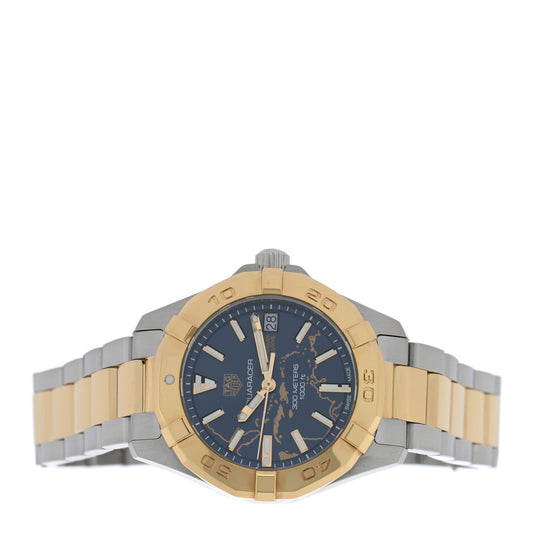 Stainless Steel 32mm Aquaracer Caribbean Map Quartz Watch Blue WBD1324