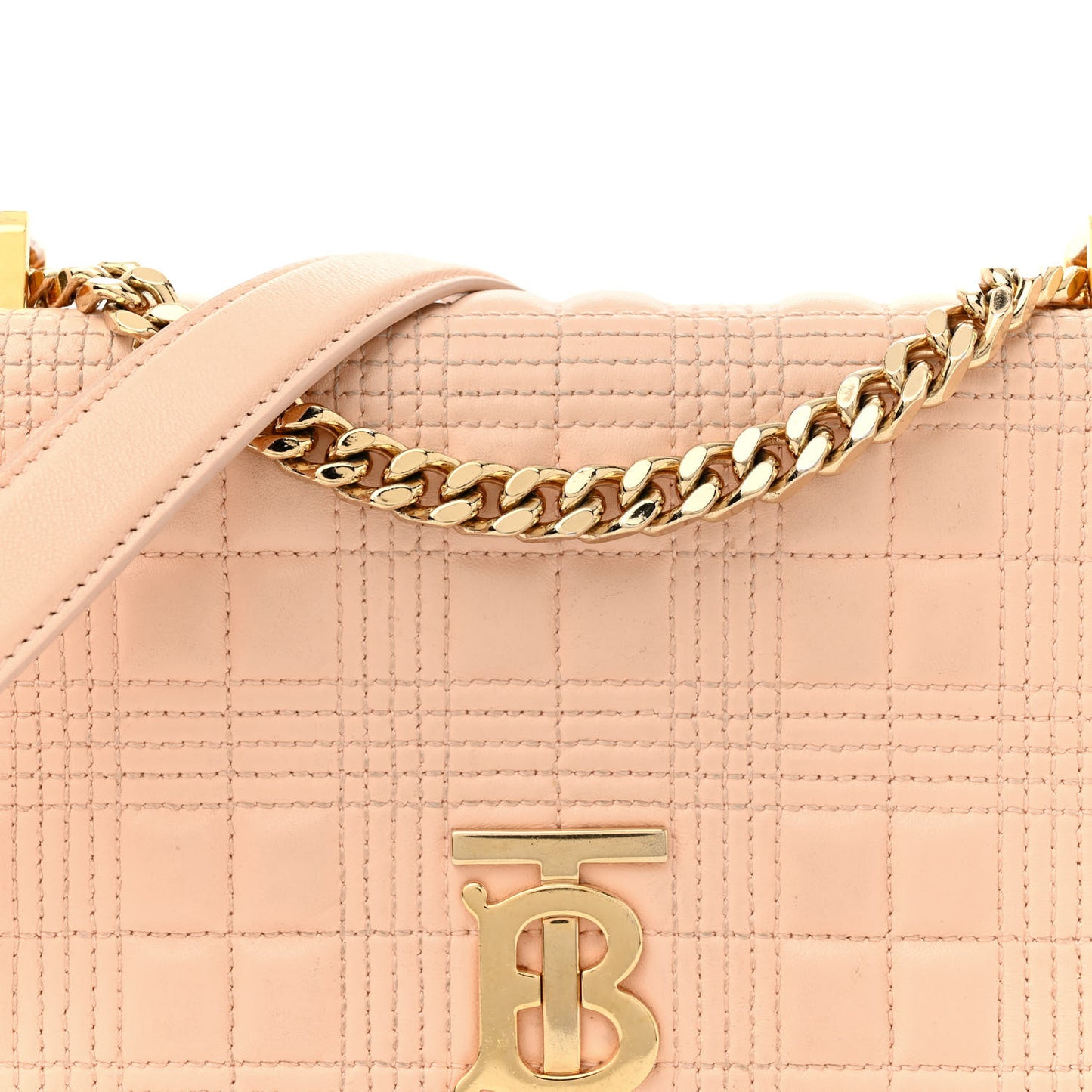 Lambskin Quilted Small Lola Bag Peach