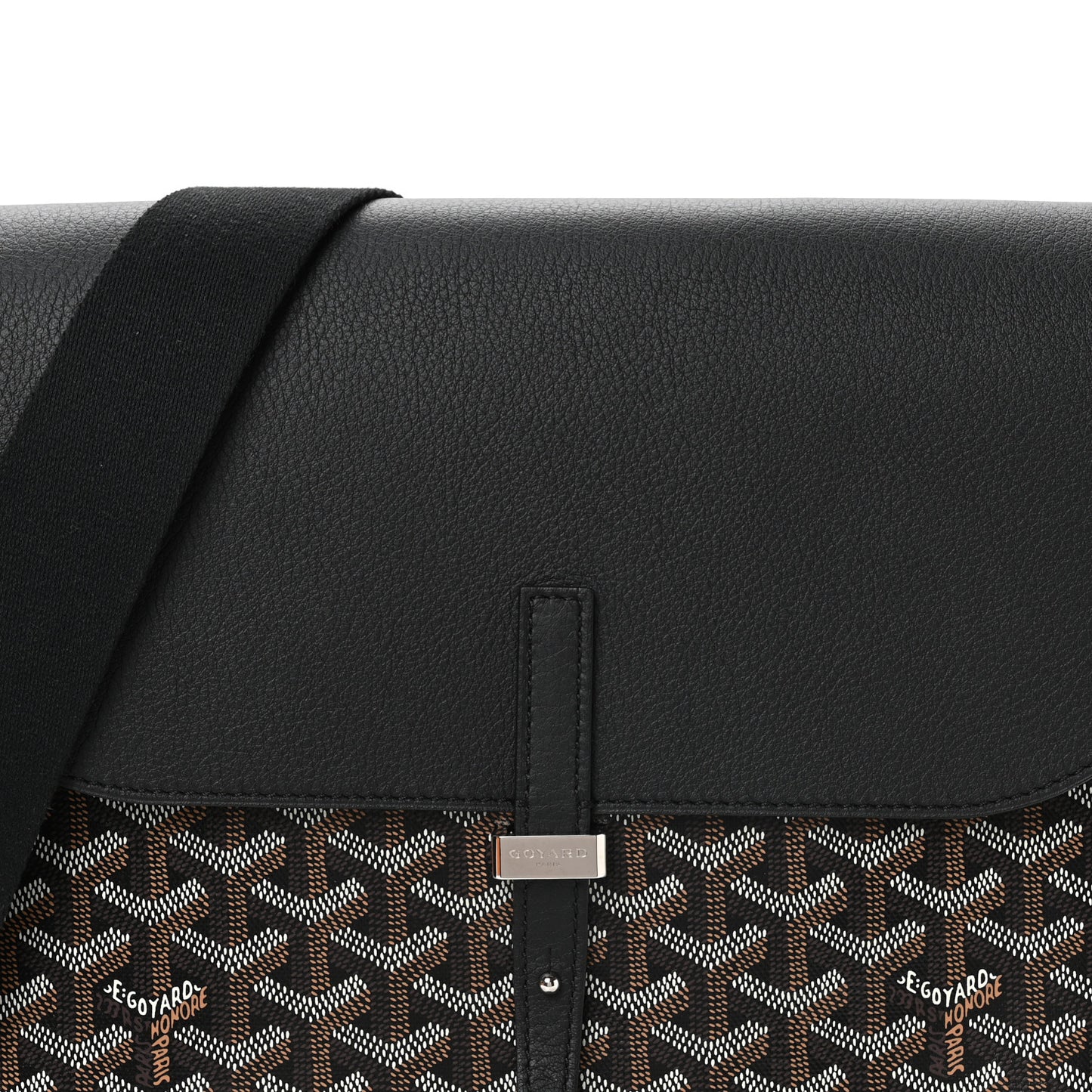 Goyardine Coursier Messenger Bag Black