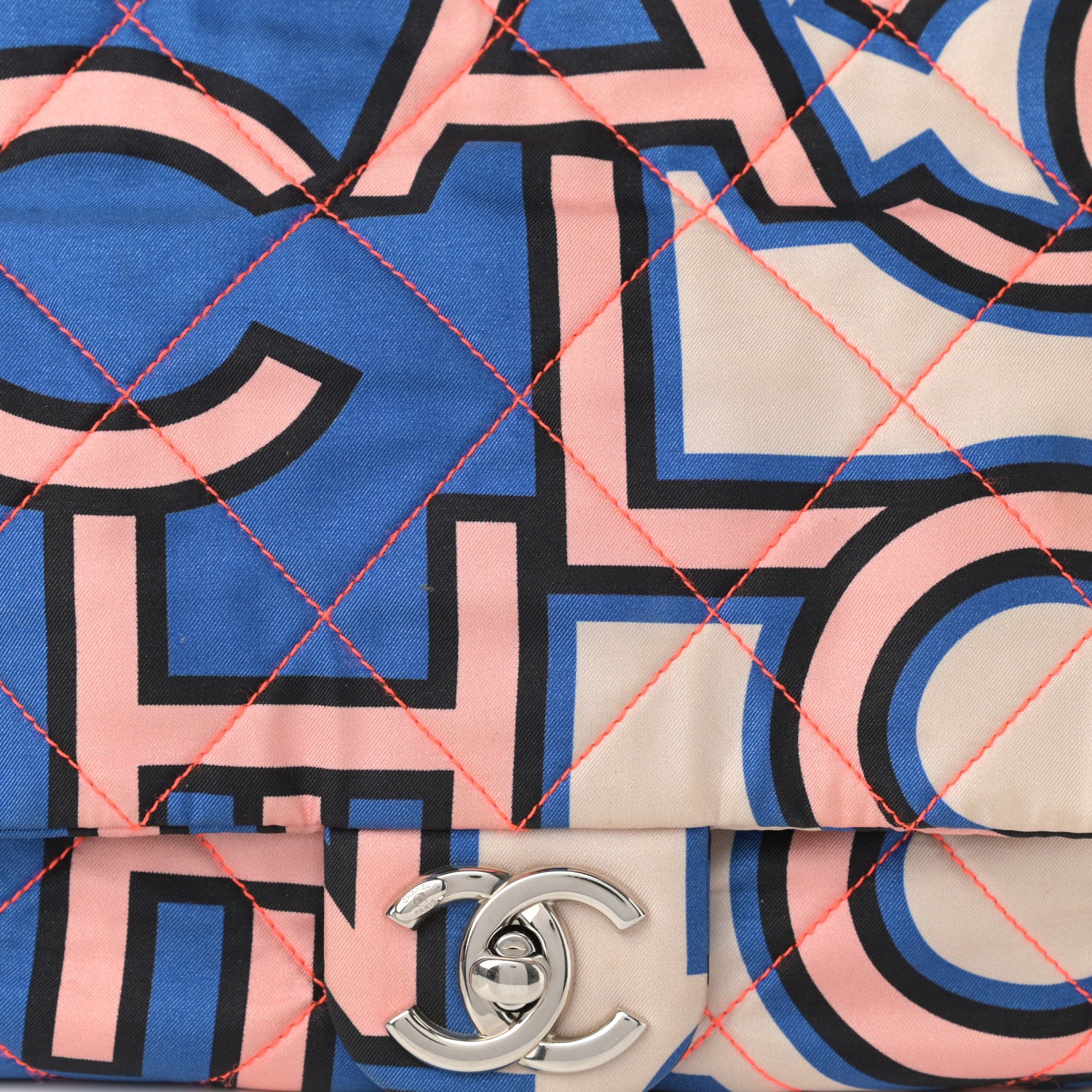Chanel Nylon Printed Maxi Flap Multicolor 8 of 11