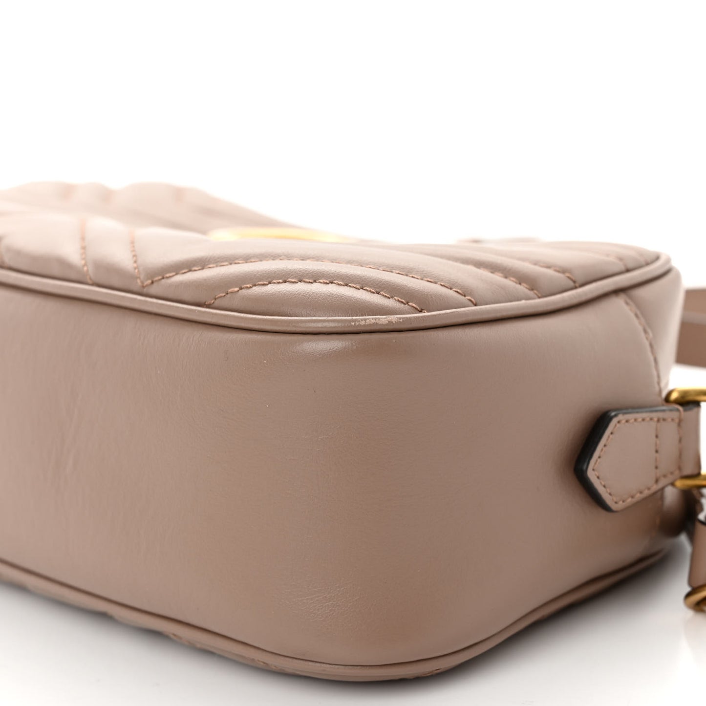 Calfskin Matelasse Small GG Marmont Chain Shoulder Bag Porcelain Rose