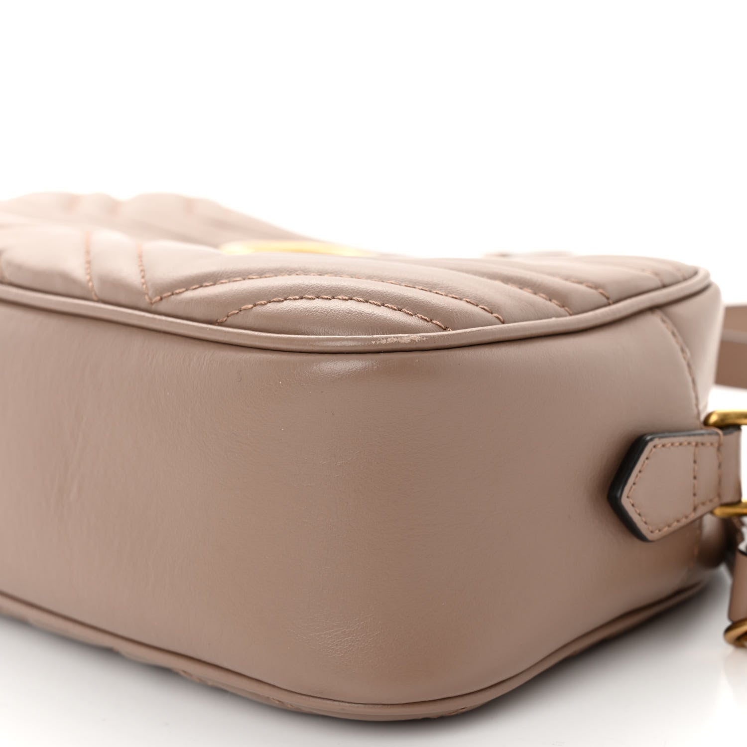 Gucci Calfskin Matelasse Small GG Marmont Chain Shoulder Bag Porcelain Rose 10 of 10