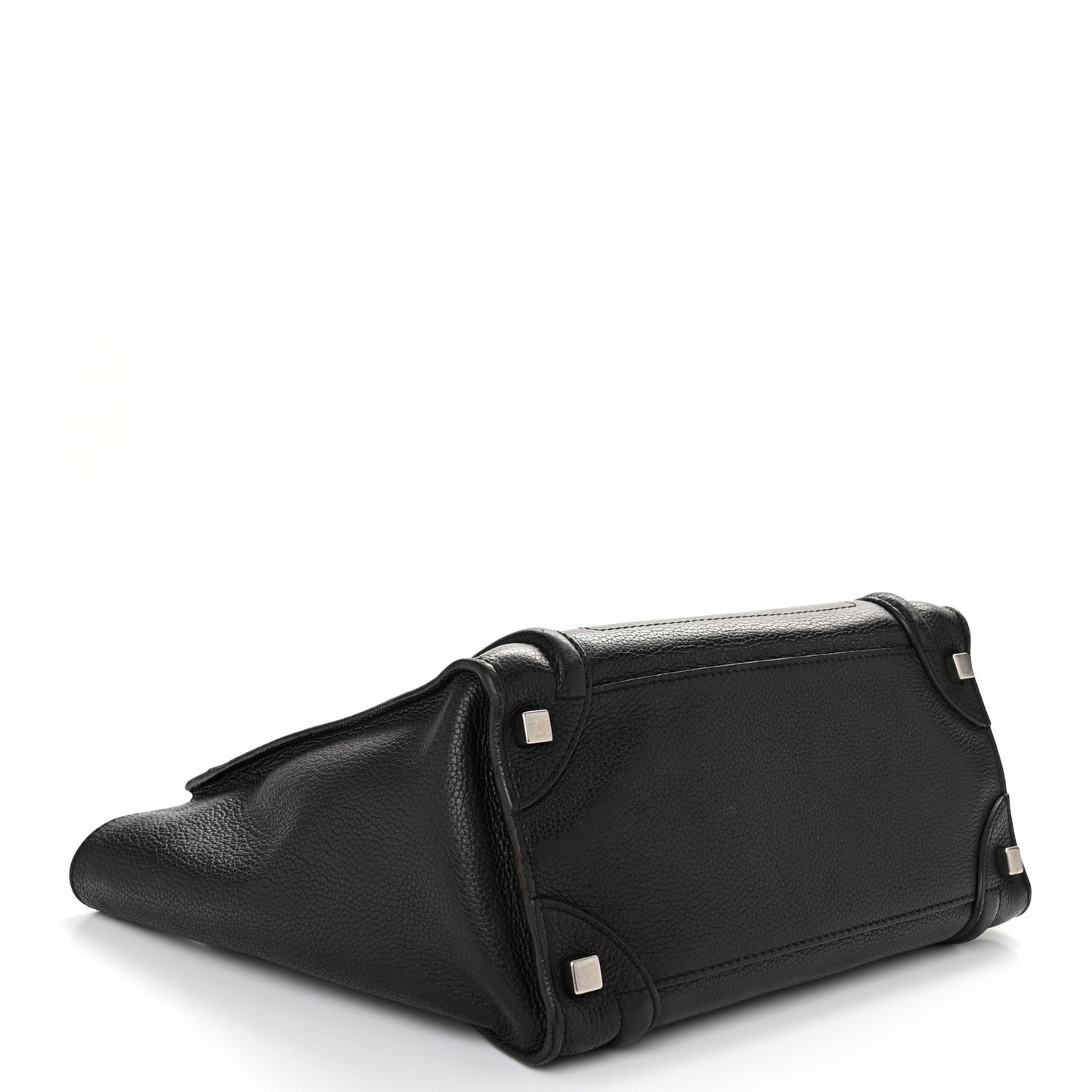 Drummed Calfskin Micro Luggage Black