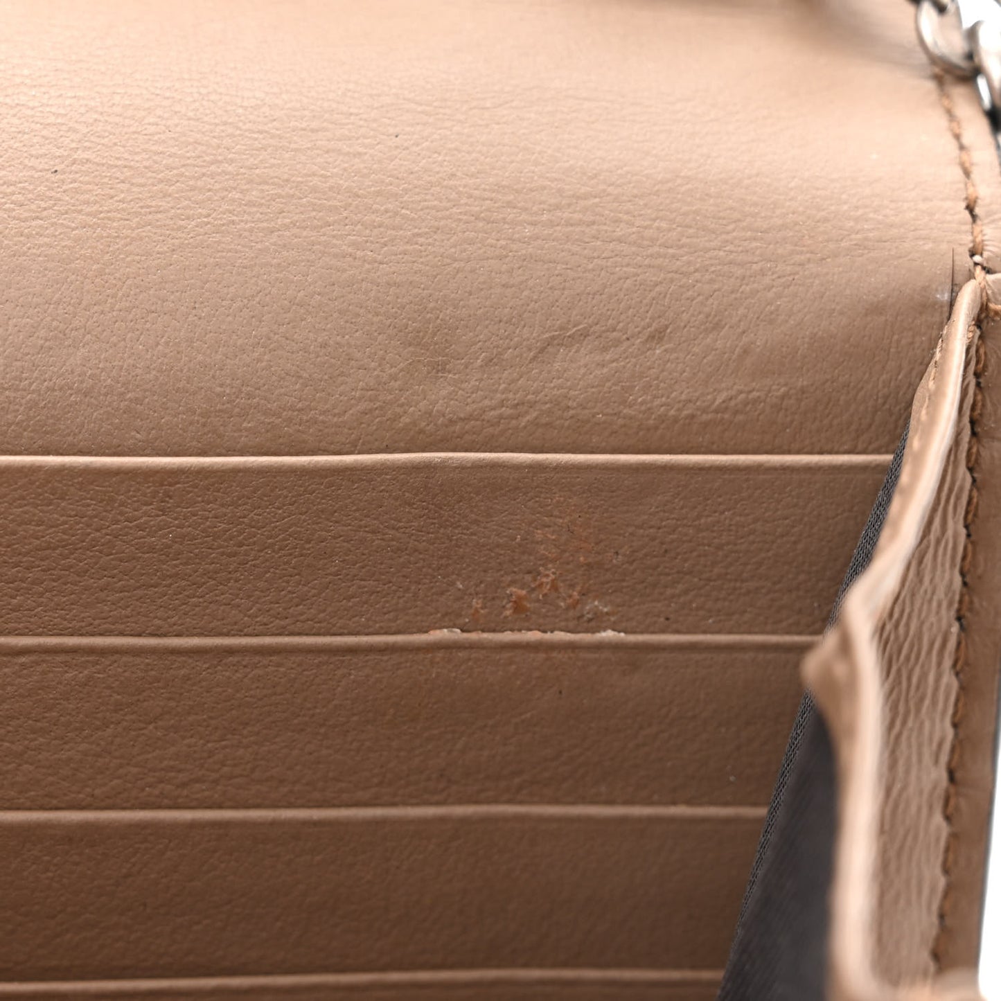 GG Supreme Monogram Mini Dionysus Chain Wallet Beige Taupe