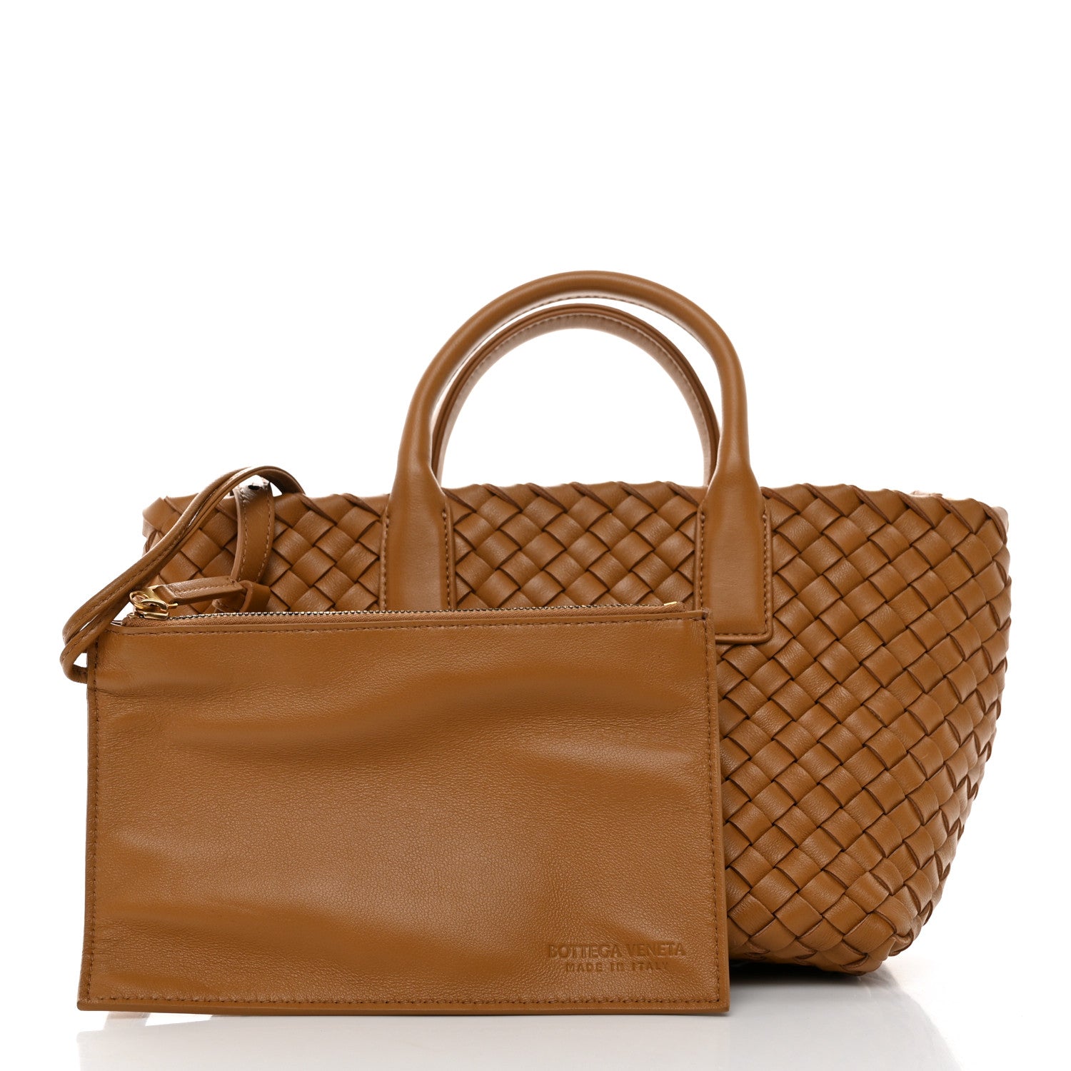 Bottega Veneta Nappa Intrecciato Mini Cabat Caramel 2 of 10