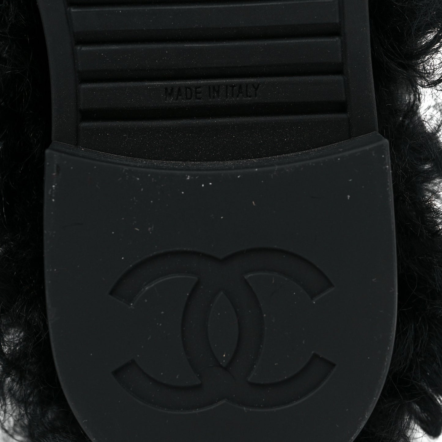 Shearling Sheepskin High Boots 38.5 Black