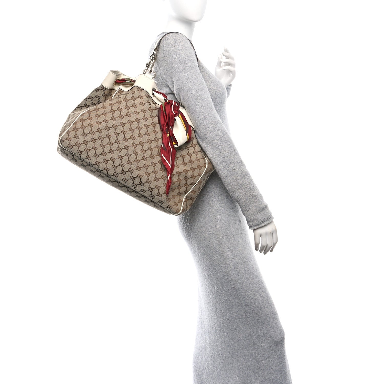 Gucci Monogram Large Positano Tote Off White 2 of 10