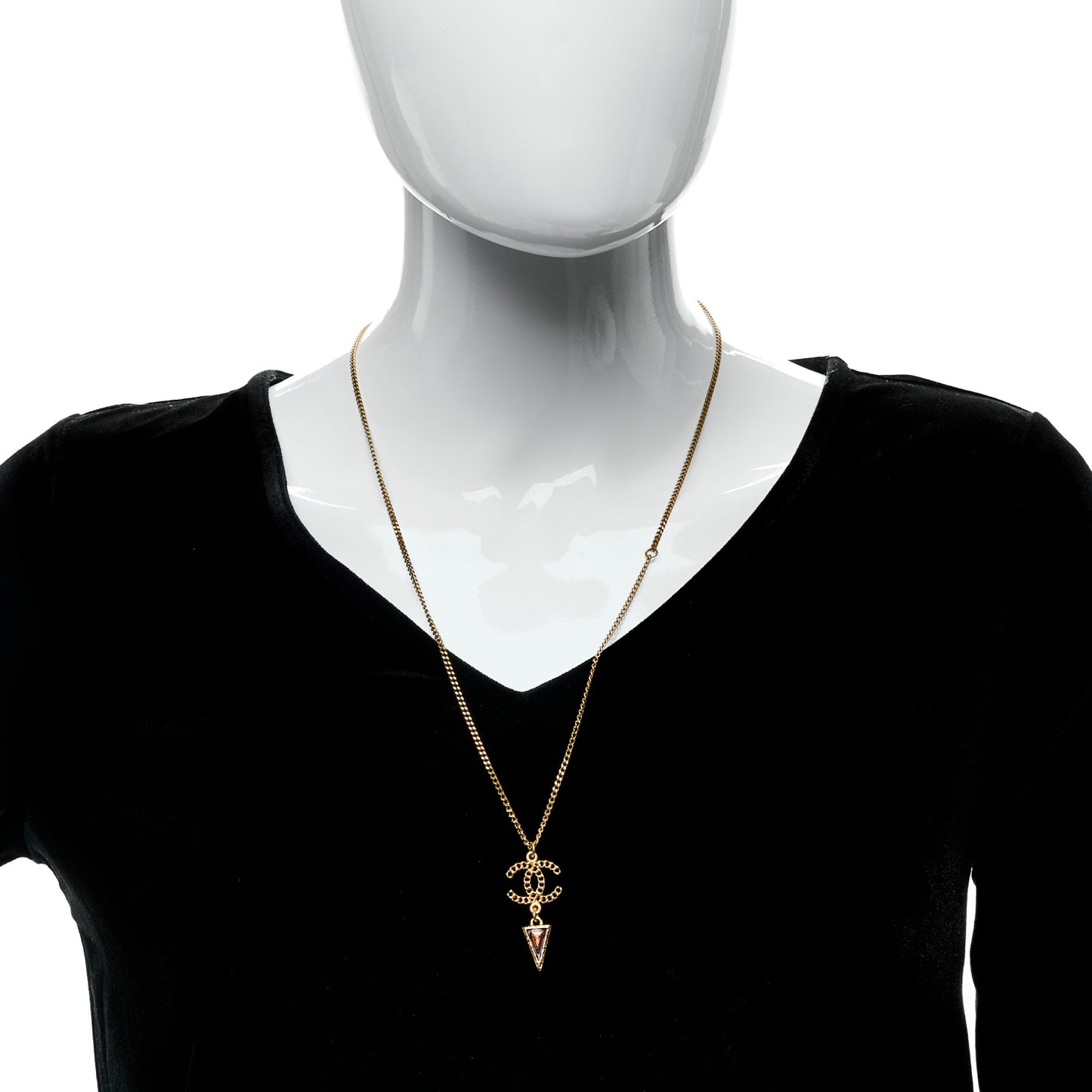 Enamel Chain CC Necklace Gold Multicolor