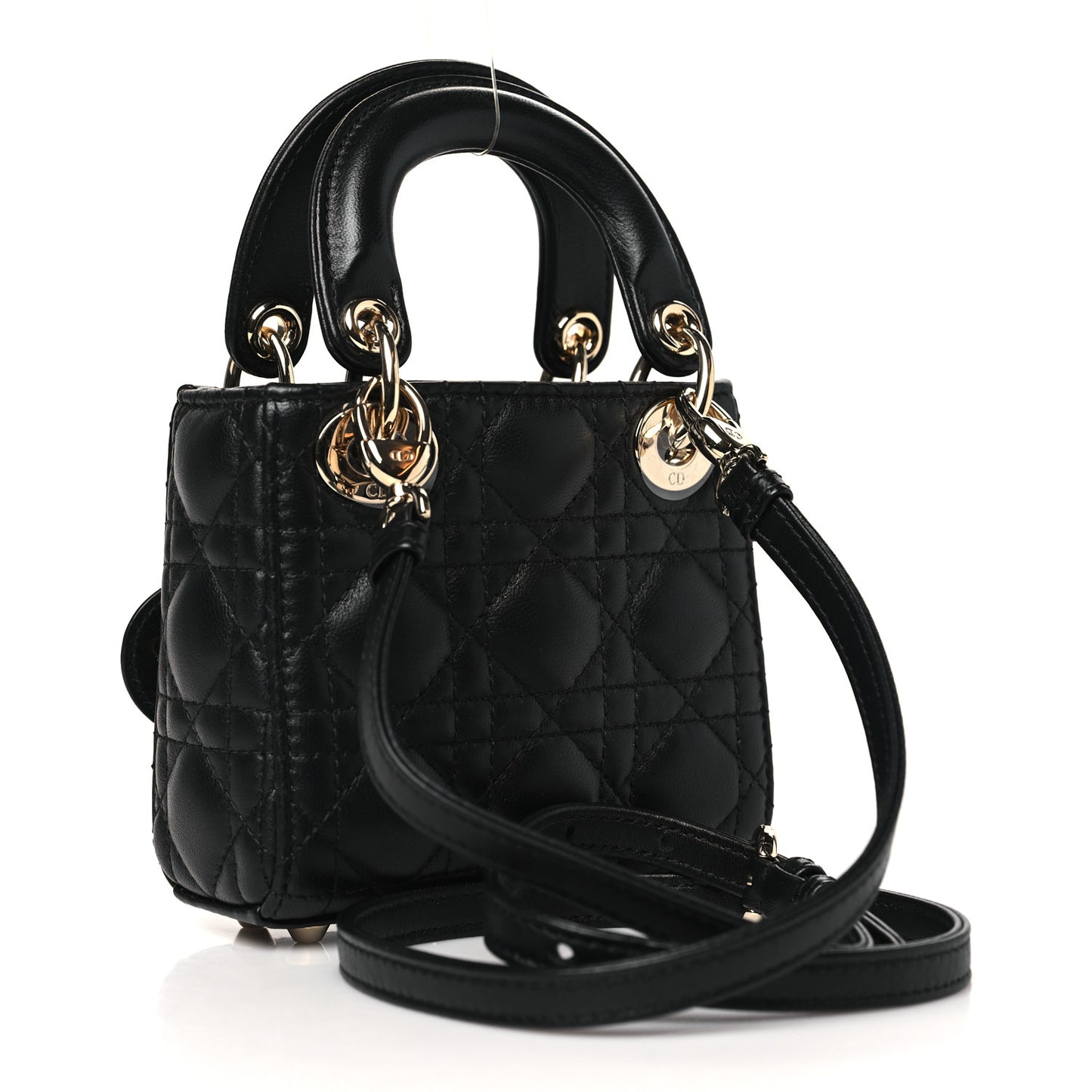 Lambskin Cannage Micro Lady Dior Black