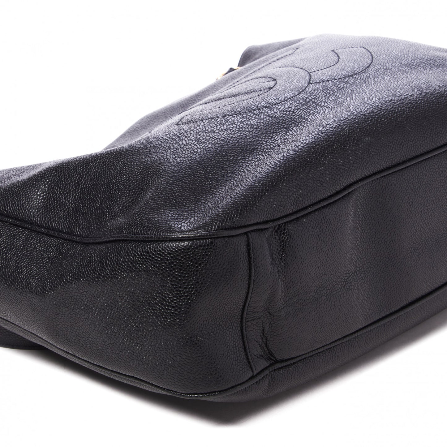 Caviar Large CC Shoulder Bag Black