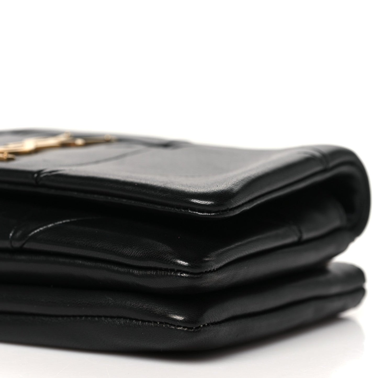 Lambskin Patchwork Monogram Jamie Chain Wallet Black