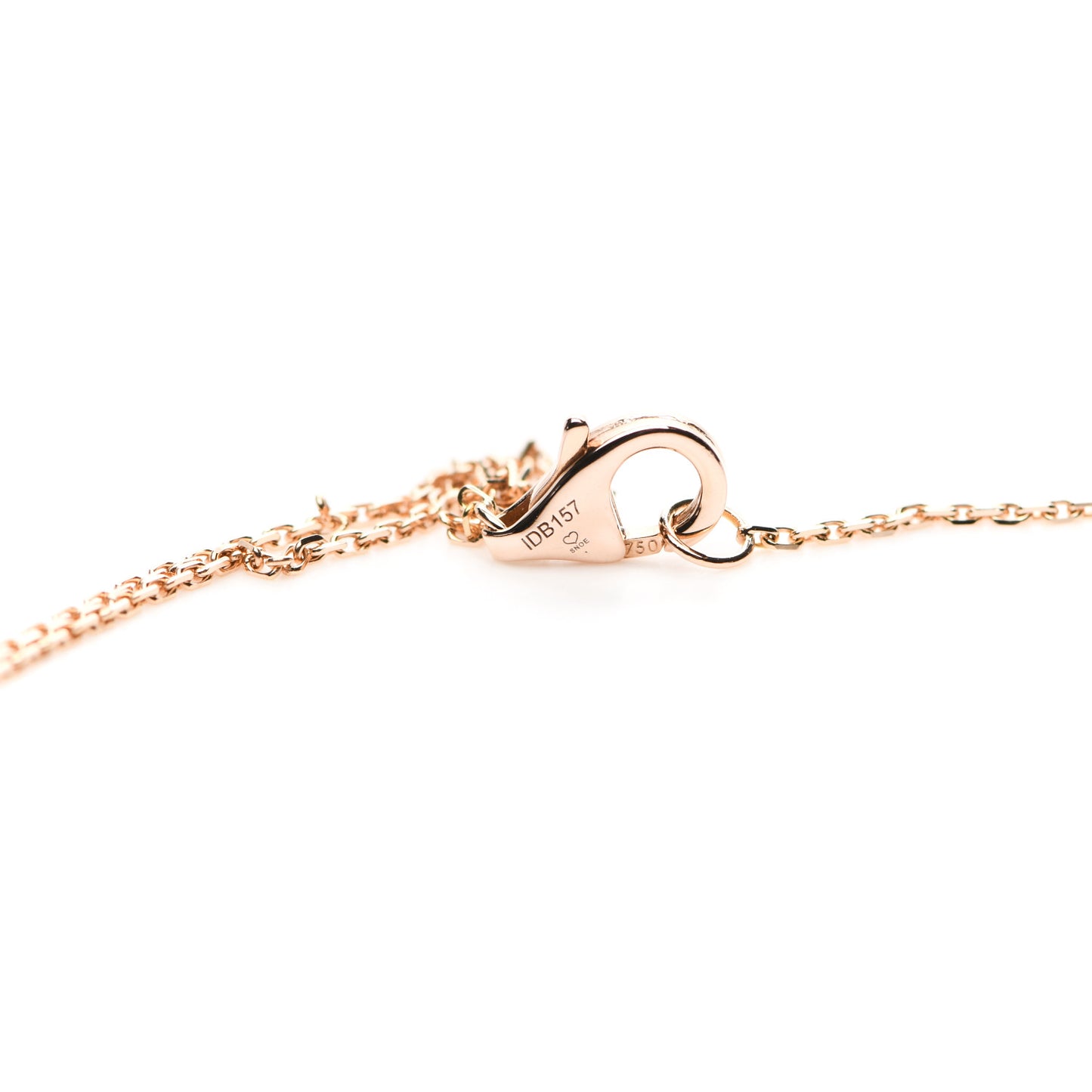 18K Pink Yellow White Gold Trinity Double Chain Pendant Necklace