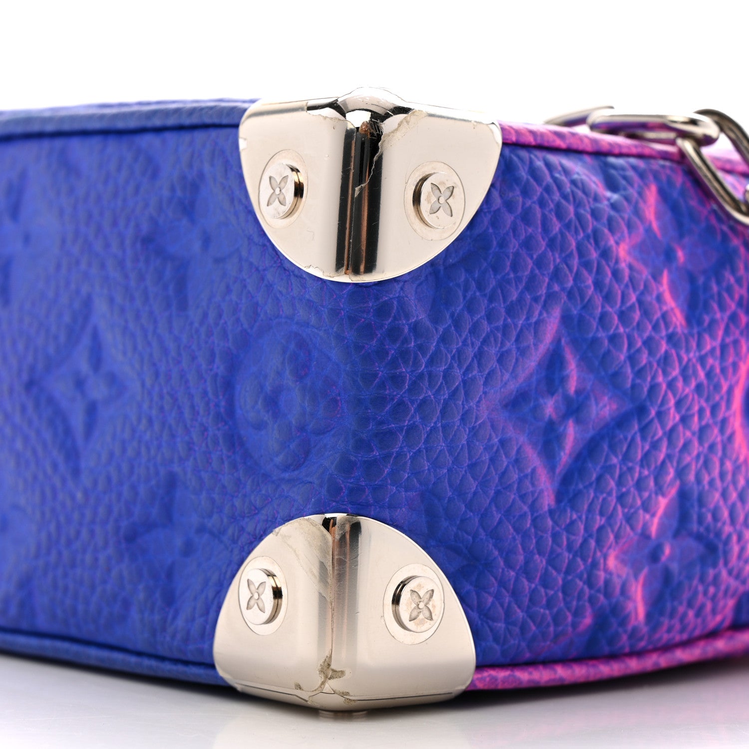 Louis Vuitton Taurillon Illusion Mini Soft Trunk Bleu Rose 8 of 13