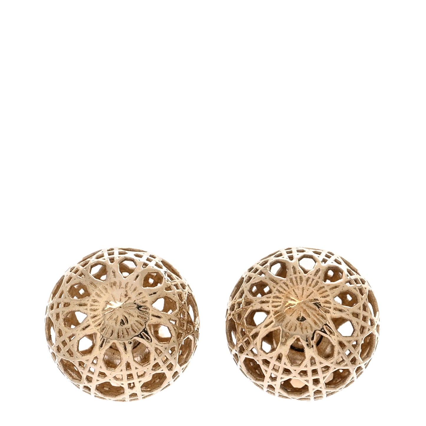 Cannage Mise En Dior Tribal Earrings Gold