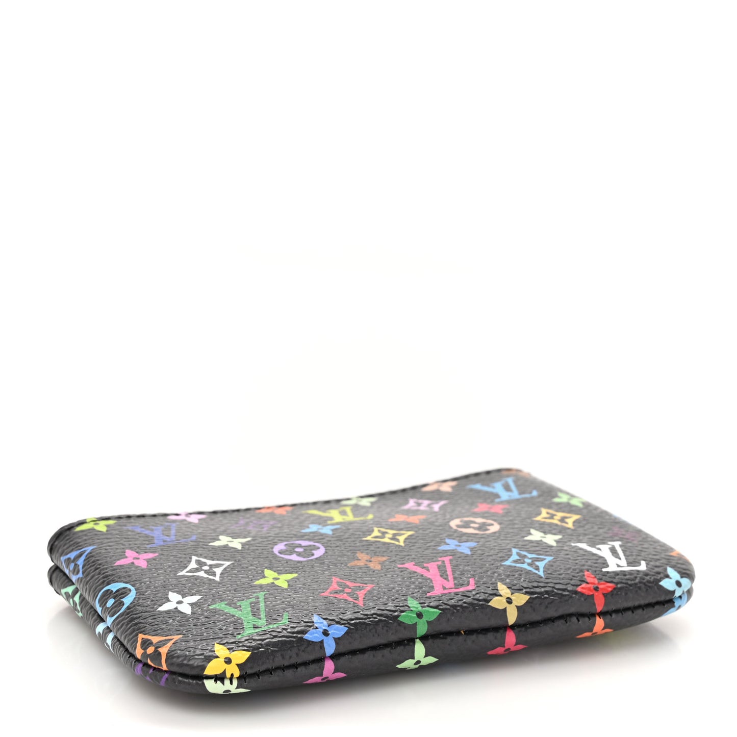 LV X TM Monogram Multicolor Key Pouch Black