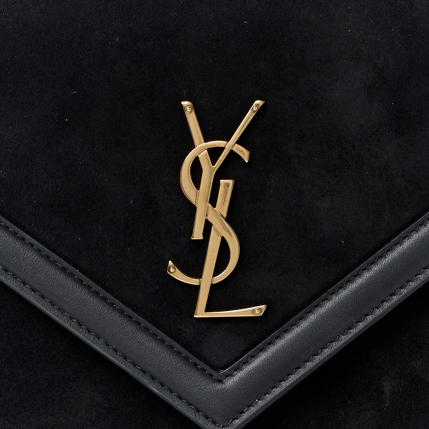 Saint Laurent Suede Calfskin Monogram Le Sept Chain Bag Black 9 of 11