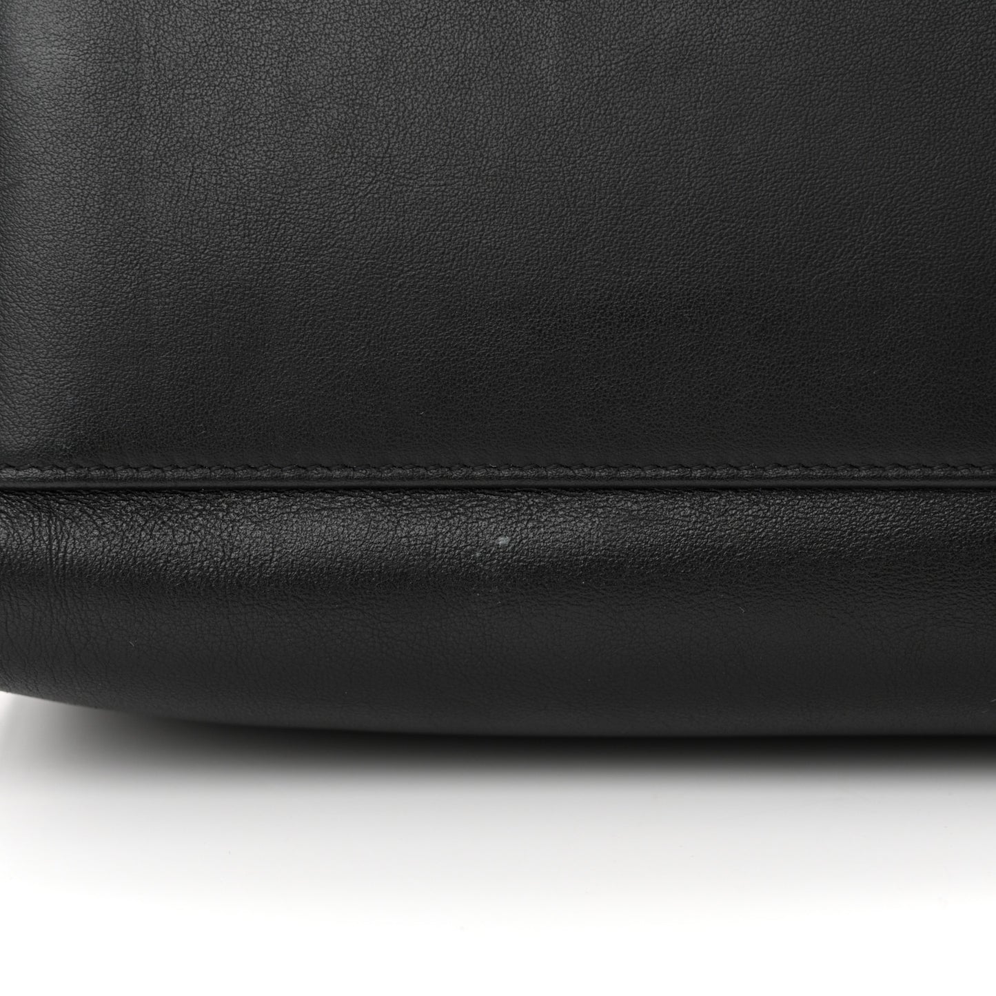 Grained Calfskin Large Soft 16 Bag Black