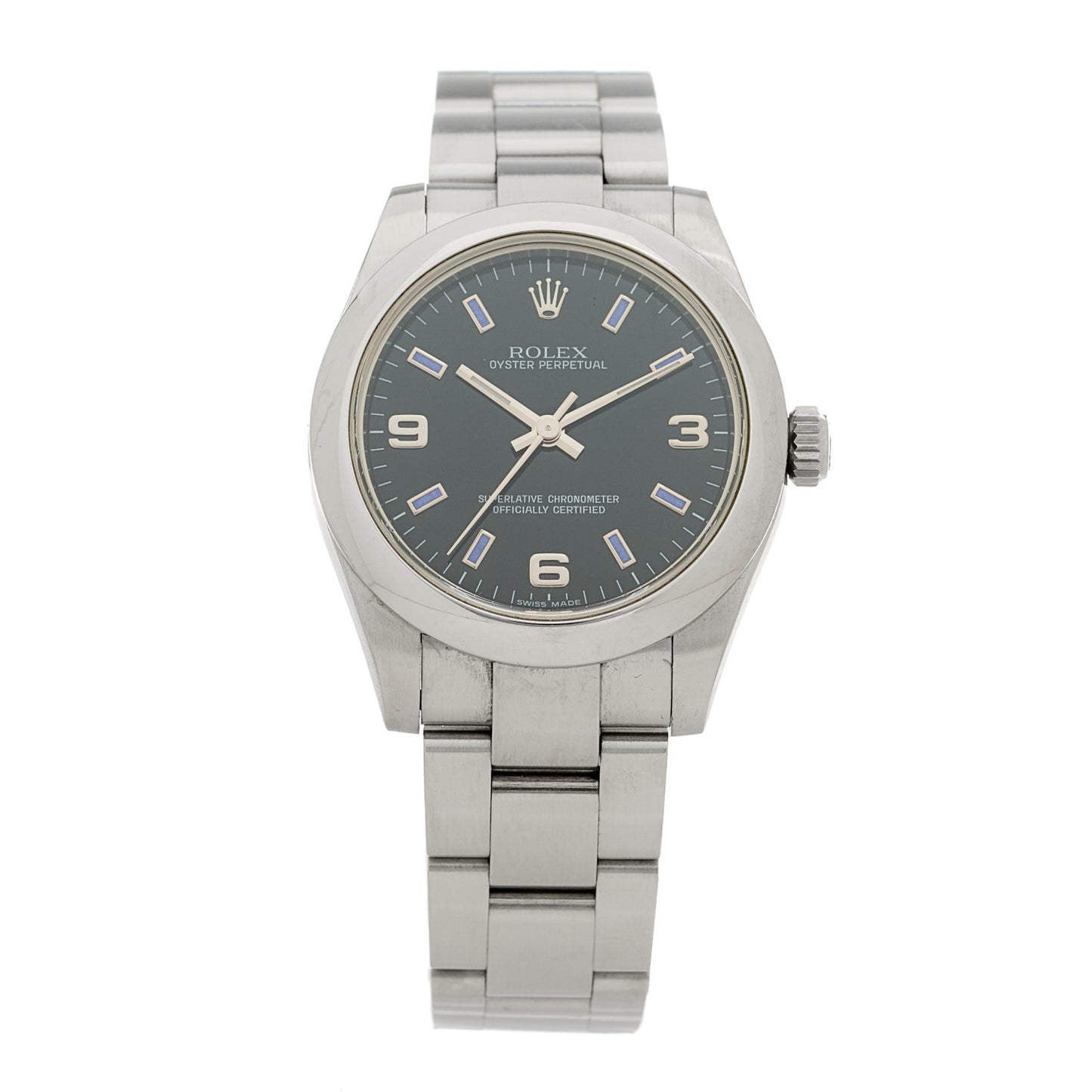 Stainless Steel 31mm Oyster Perpetual Watch Black 177200