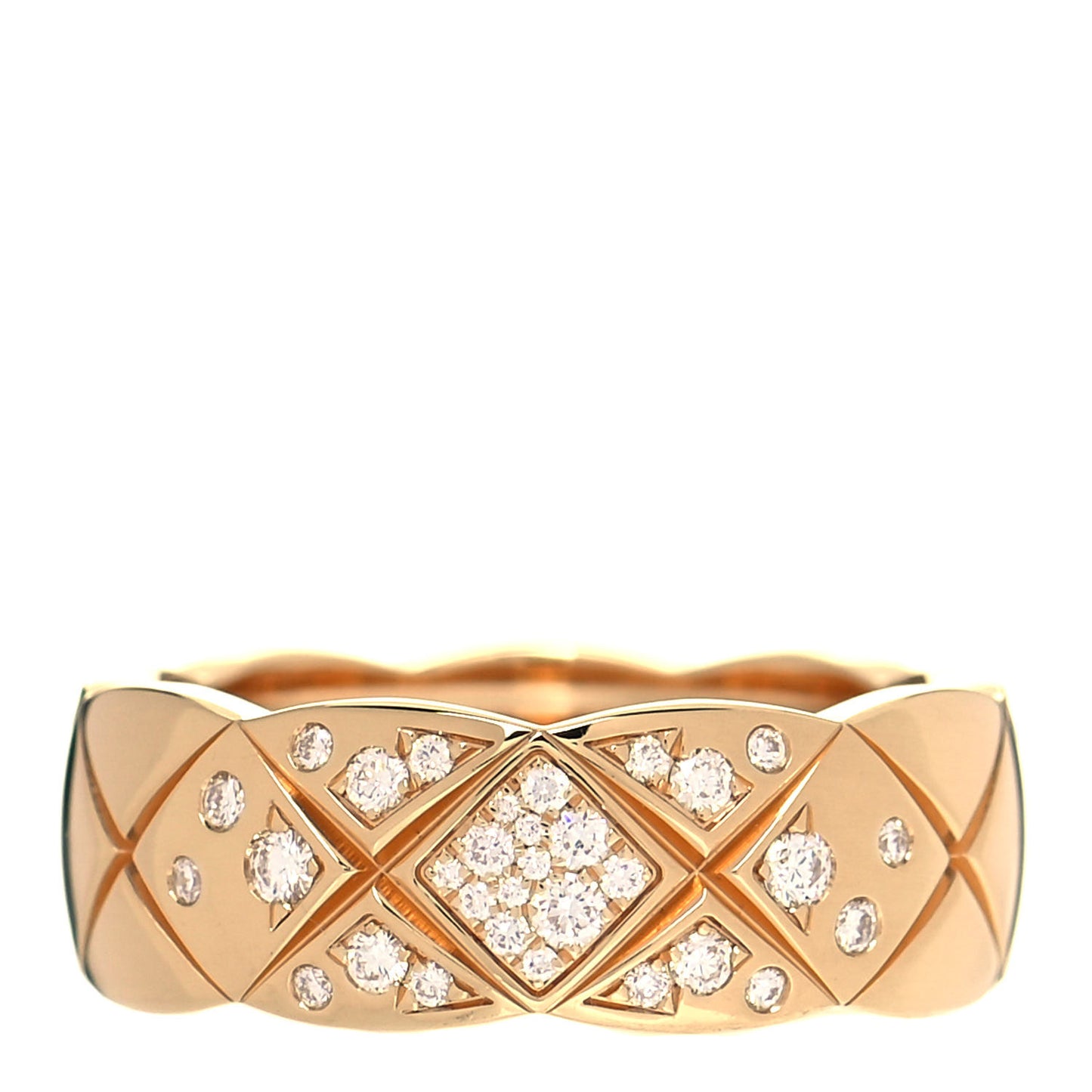 18K Yellow Gold Diamond Small Coco Crush Ring 49 4.75