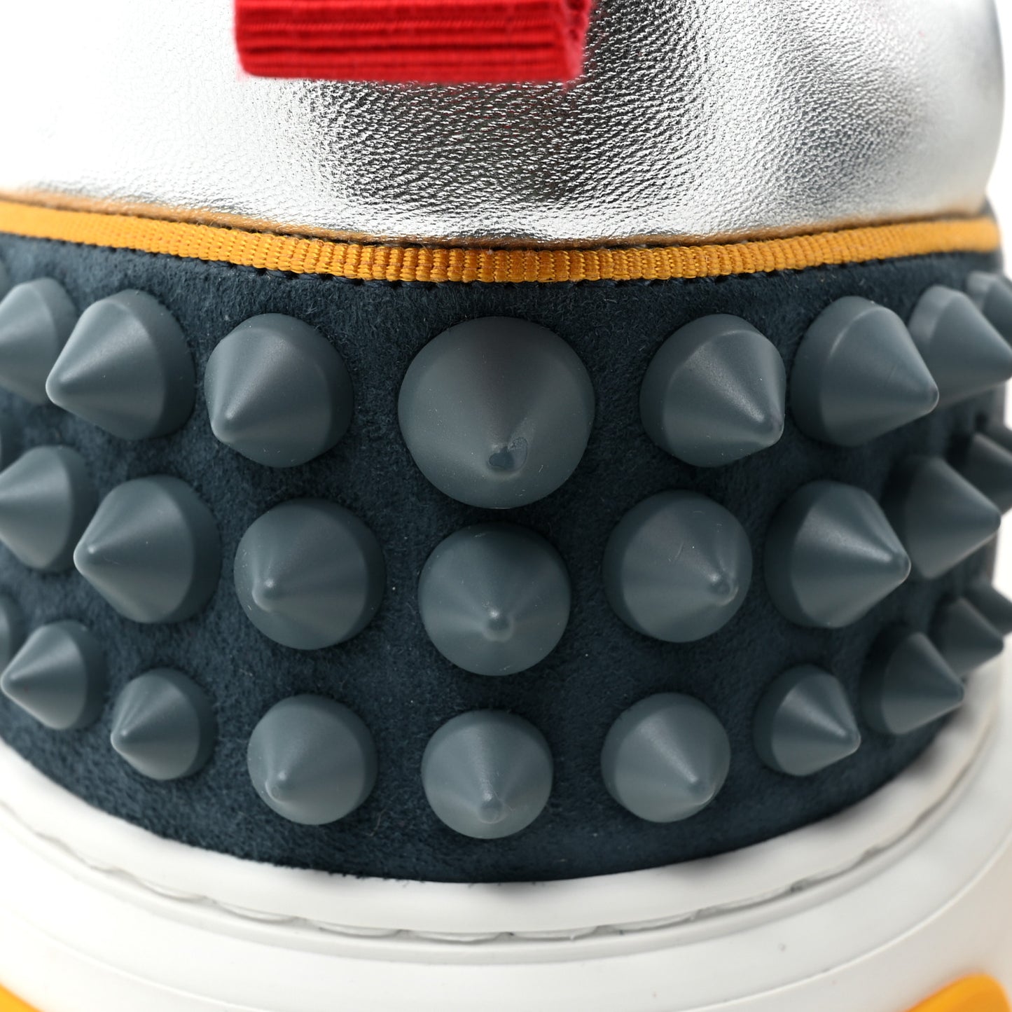 Calfskin Suede Laminated Nappa Spike Mens Astroloubi Low Top Sneakers 43.5 Titan Supernova