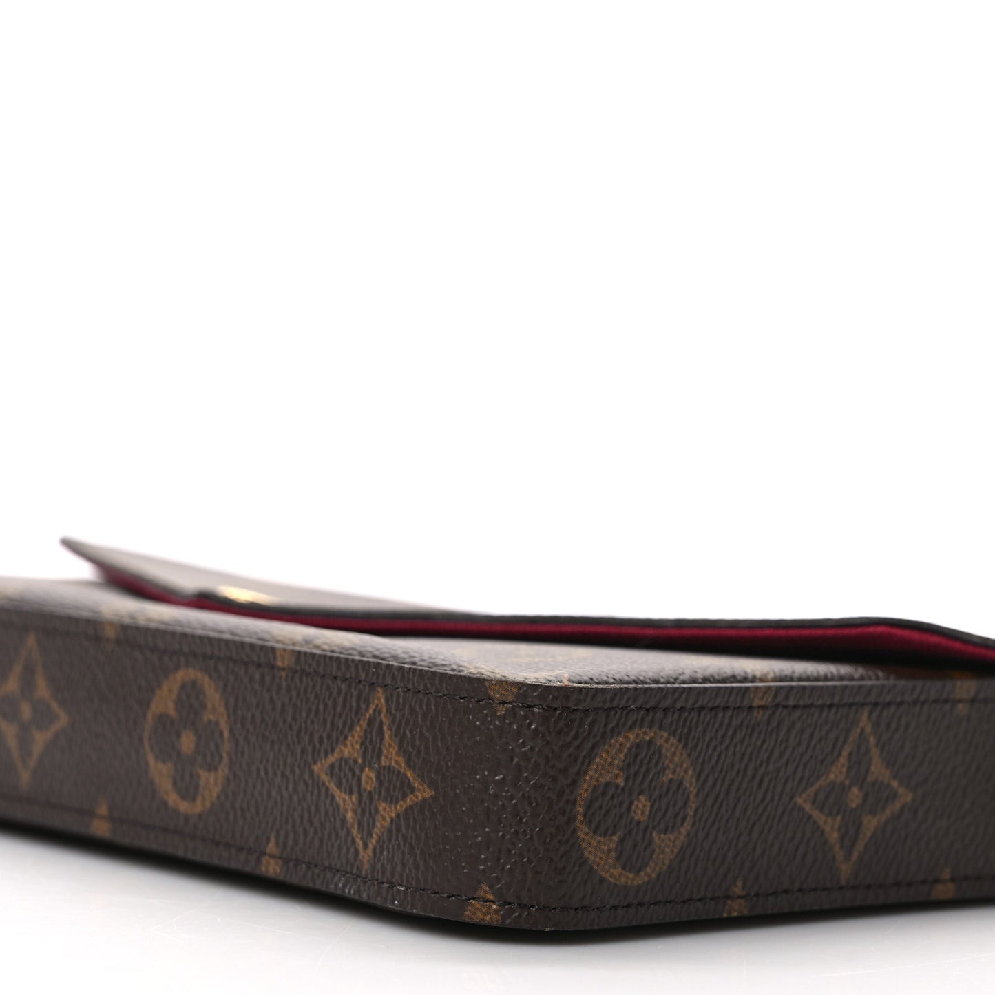 Monogram Pochette Felicie Chain Wallet Fuchsia