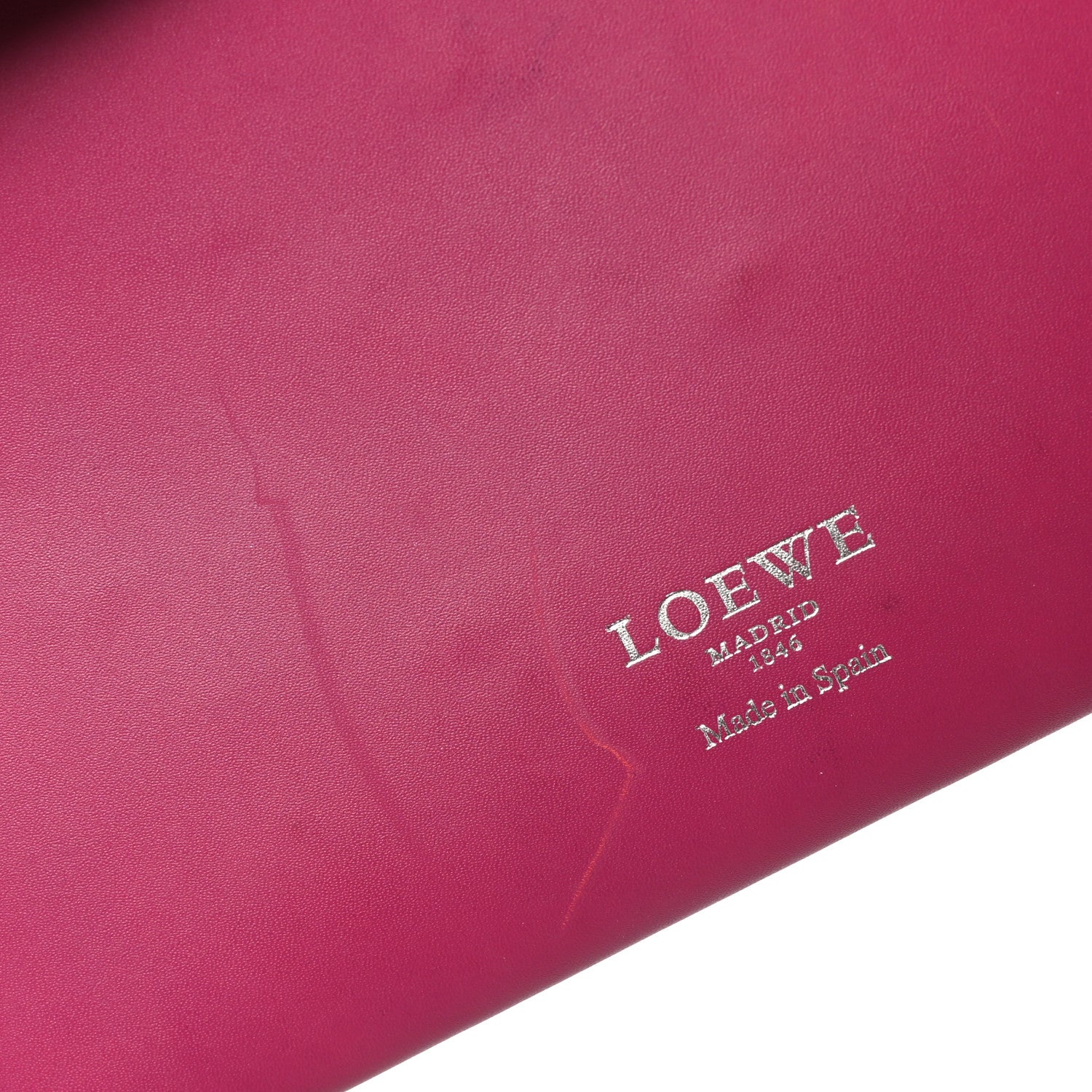 Loewe Smooth Calfskin Perforated Leo Bag Fuchsia 12 of 13