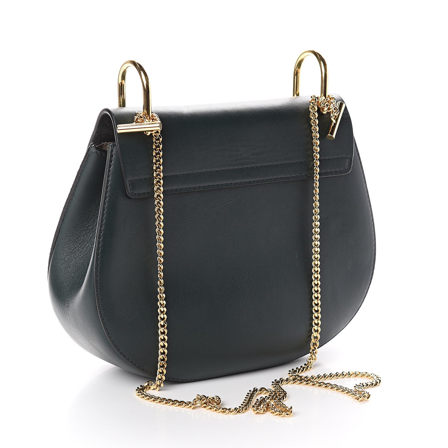 Suede Smooth Calfskin Drew Shoulder Bag Intense Green