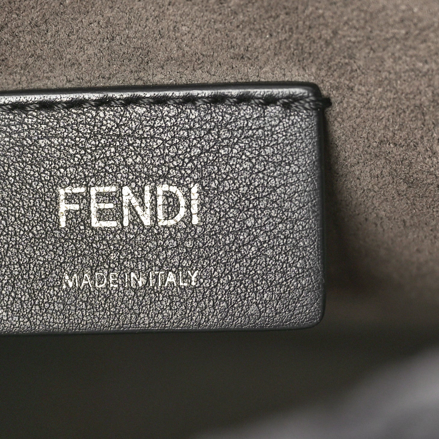 Fendi Velluto Astrakan Vitello Dolce F is Fendi Kan I Shoulder Bag Black 6 of 10