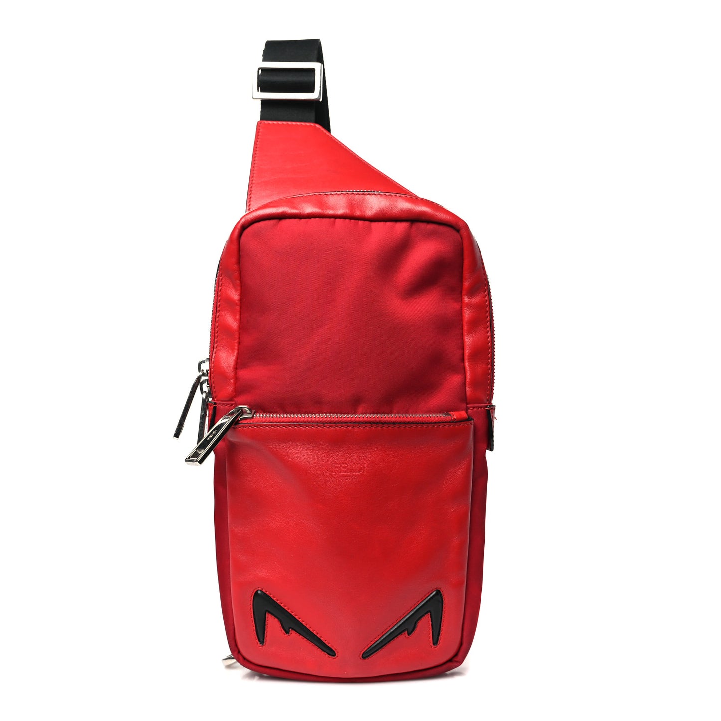 Nylon Vitello Liberty Monster Eyes Sling Bag Red