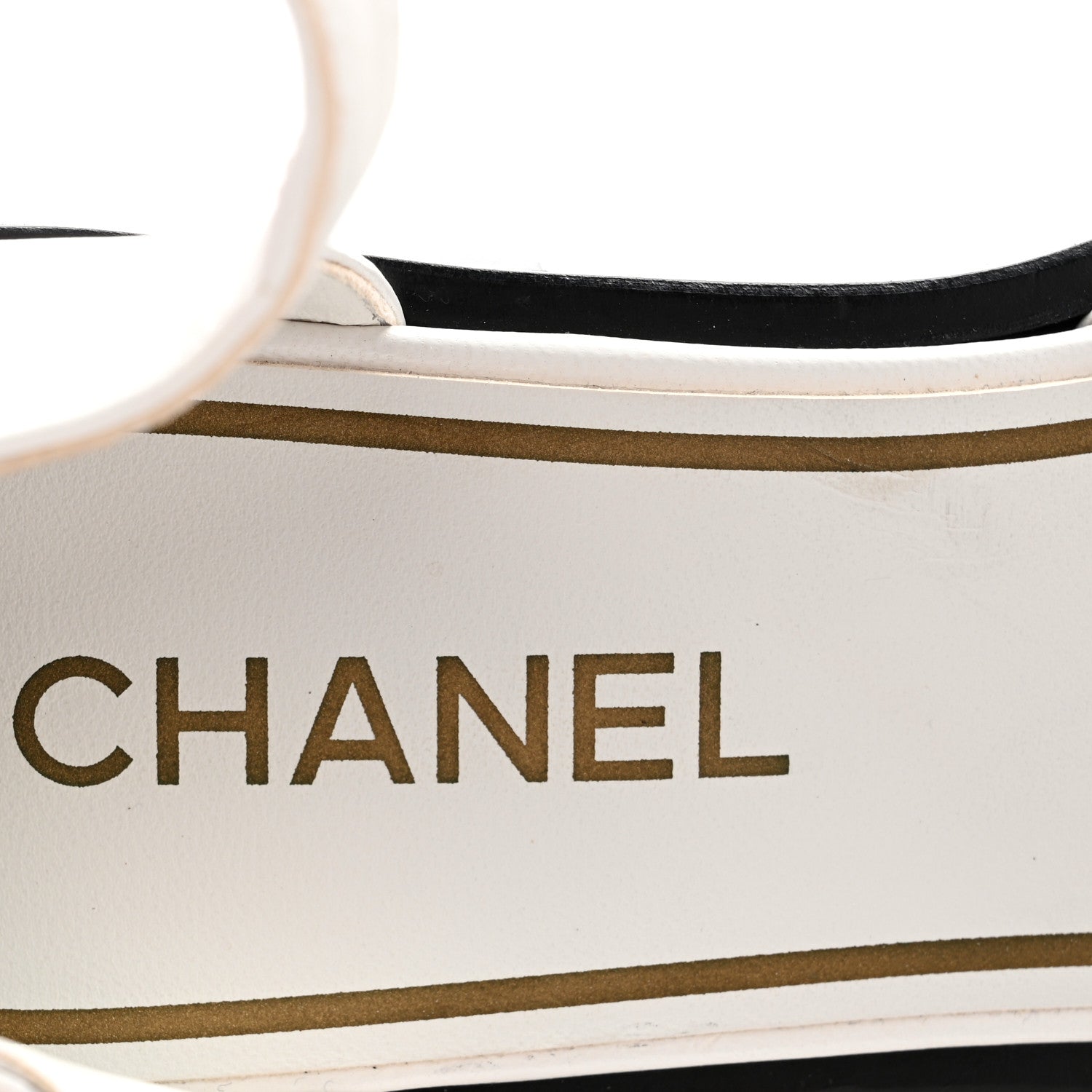 Chanel Shiny Goatskin Mary Jane Flats 41 White Black 6 of 10