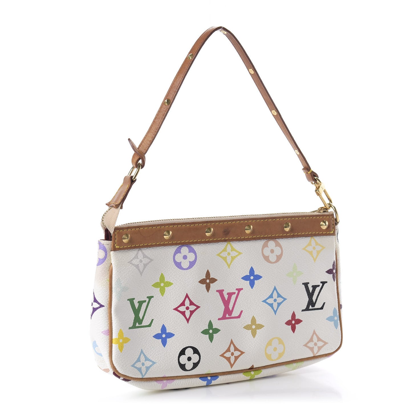 Monogram Multicolor Pochette Accessories White