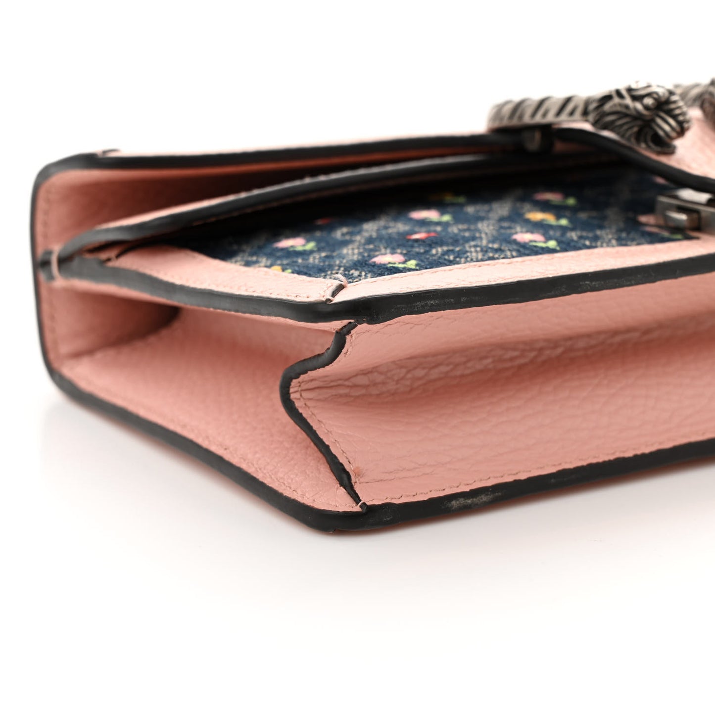 New Denim Dollar Calfskin Floral GG Monogram Small Dionysus Shoulder Bag Blue Tea Multicolor Powder Pink