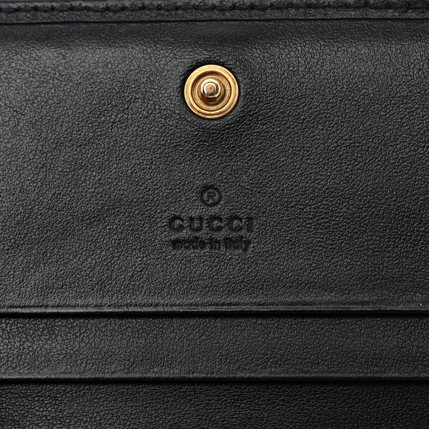 Calfskin Matelasse GG Marmont Card Case Wallet Black
