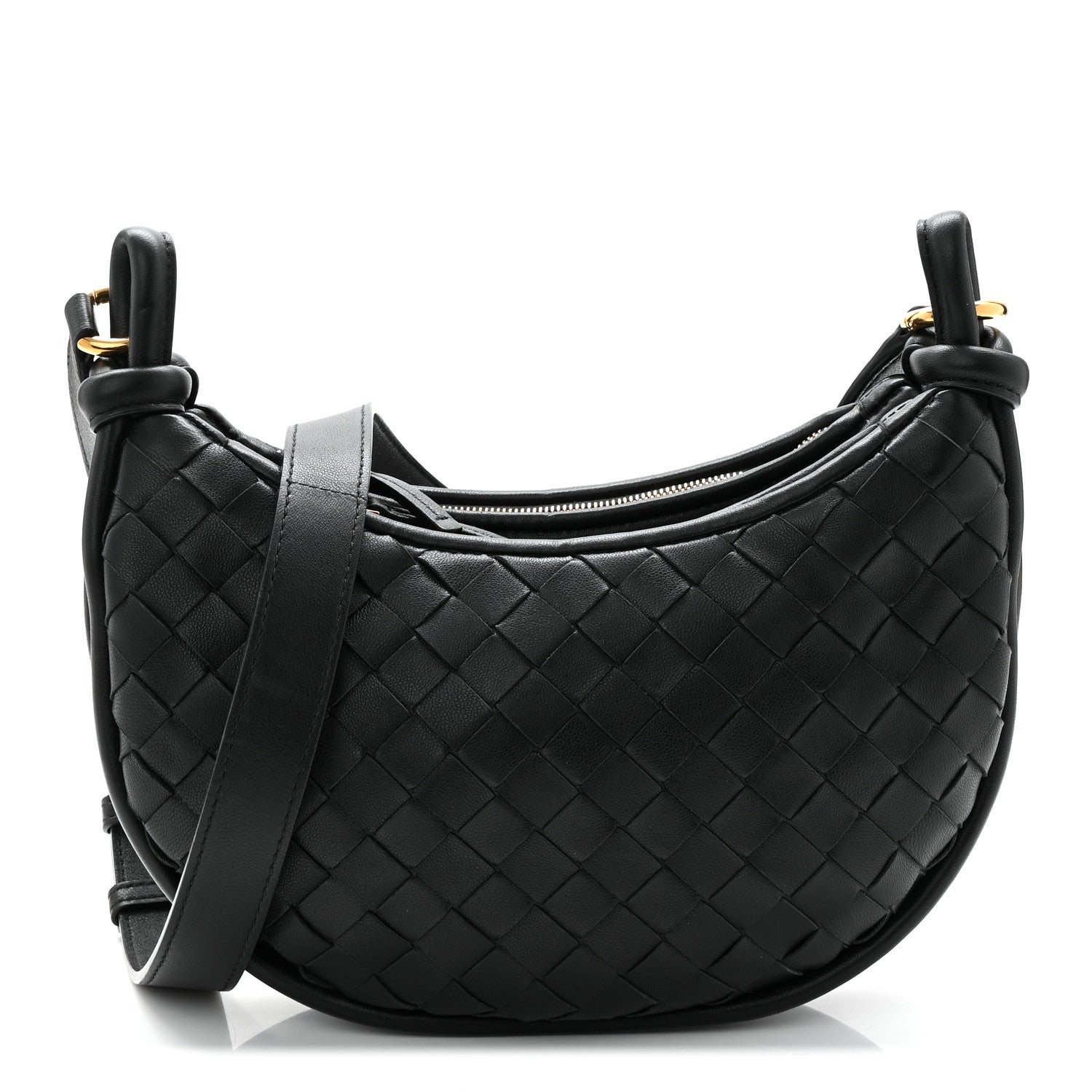 Bottega Veneta ブラックバック Bottega Veneta Nappa Intrecciato Small Gemelli Multipocket Bag