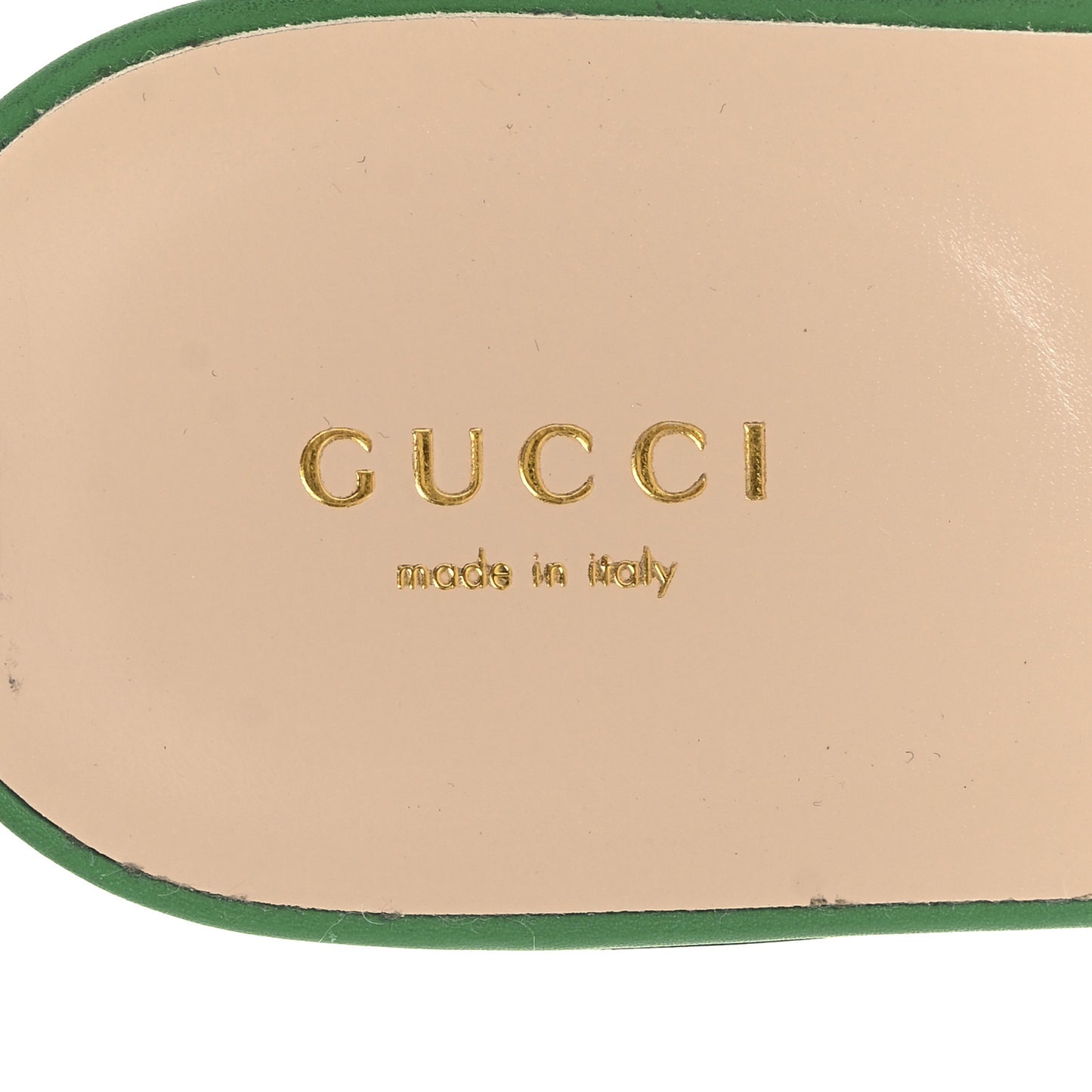 Cosmos Softy Calfskin Interlocking G Cut Out Slide Sandals 41.5 New Shamarock