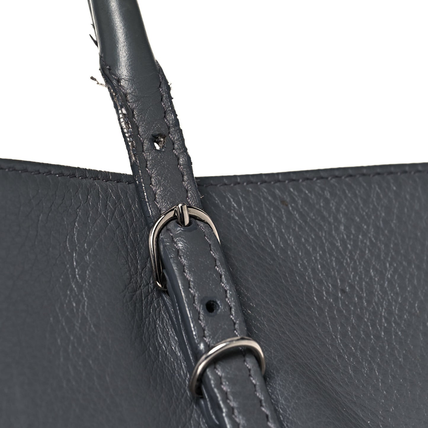 Veau Papier A4 Zip Around Tote Gris Metal