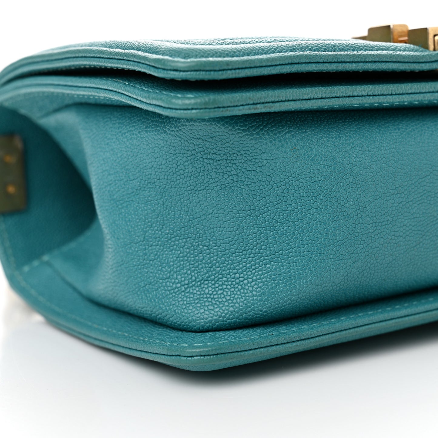 Caviar Quilted Small Boy Flap Green