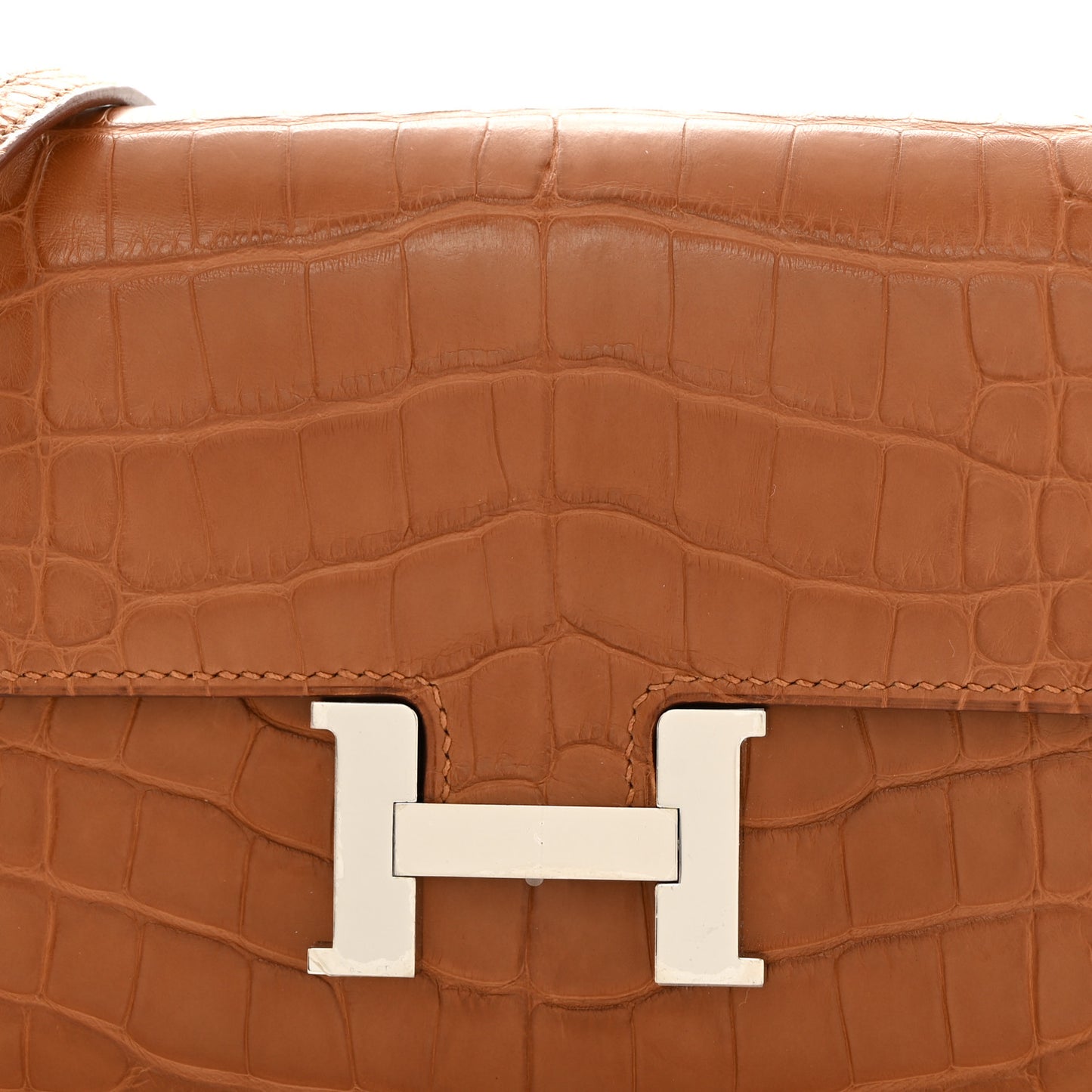 Matte Alligator Constance Long Wallet To Go Fauve