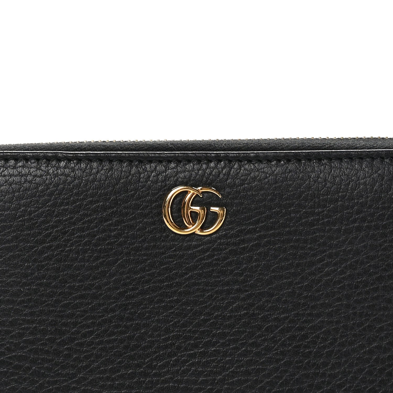 Gucci Dollar Calfskin GG Marmont Zip Around Wallet Black 9 of 11