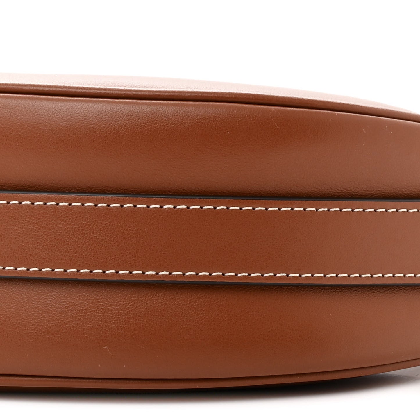 Smooth Calfskin Medium Strap Ava Shoulder Bag Tan