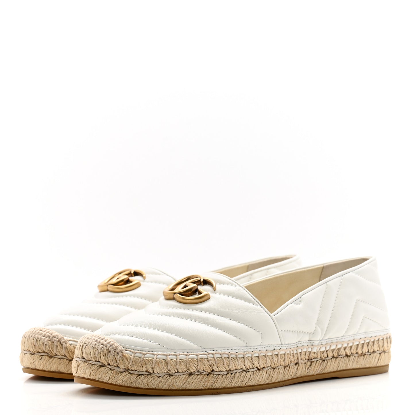 Nappa Matelasse GG Marmont Espadrilles 39 Great White